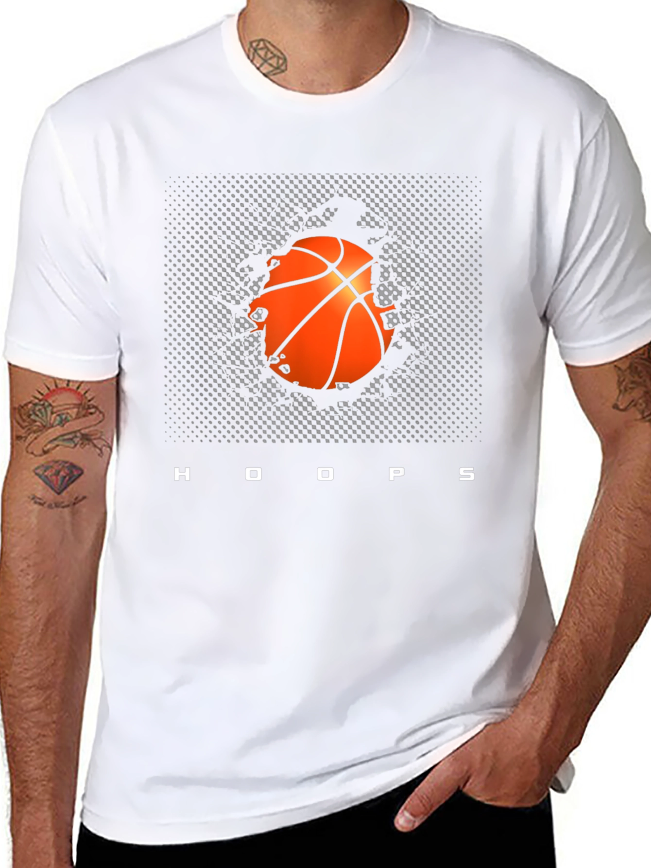 Hoops Graphic Tee: Basketball Design