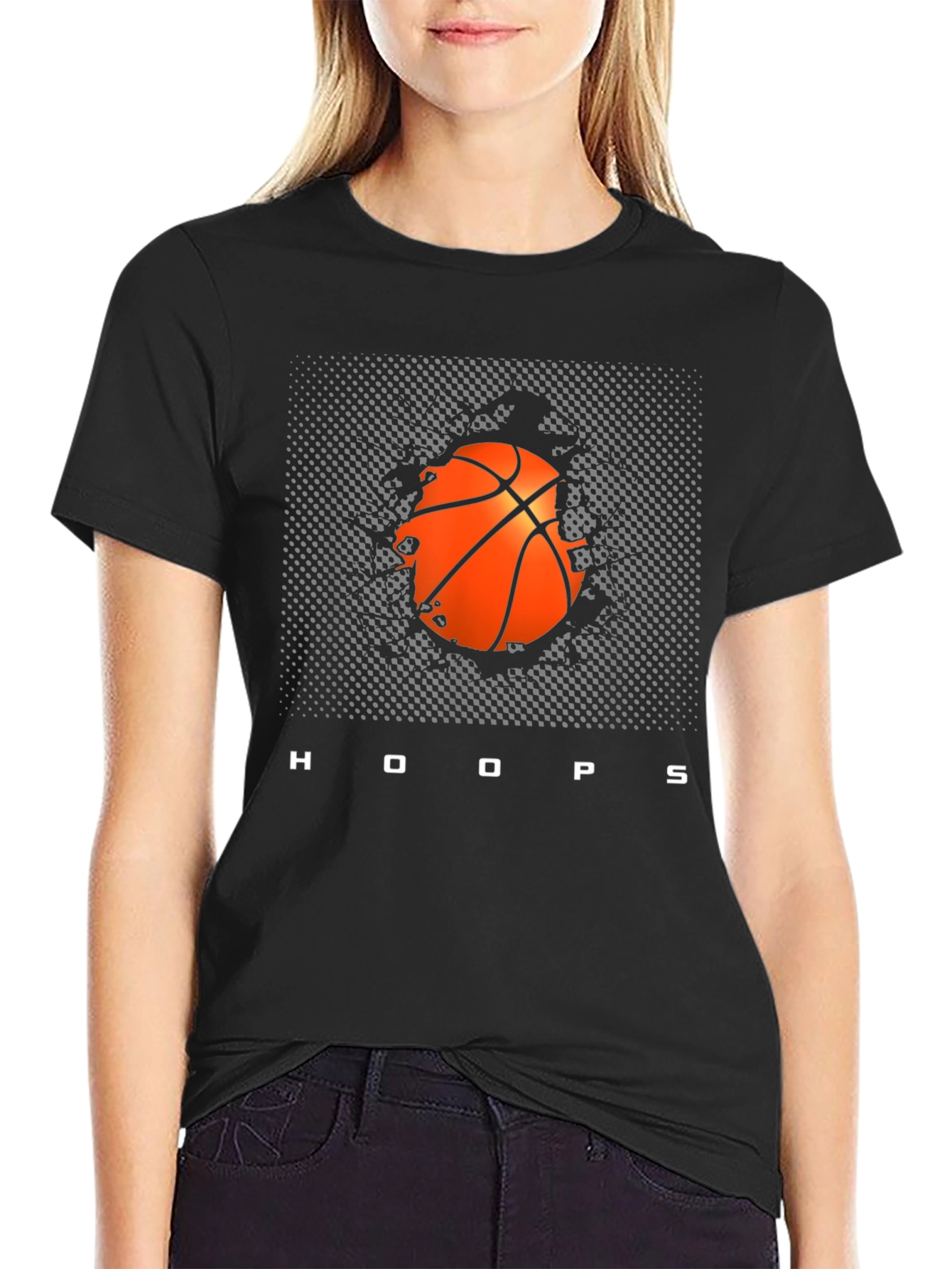 Hoops Graphic Tee: Basketball Design