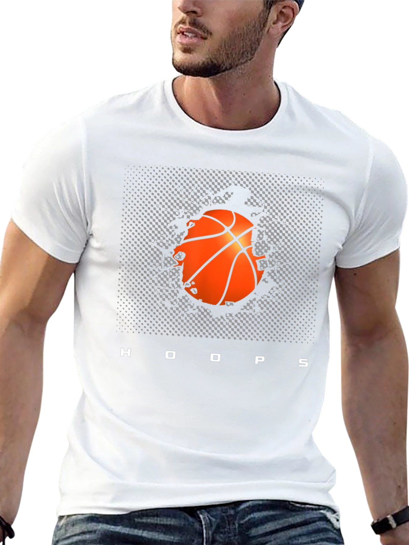 Hoops Graphic Tee: Basketball Design