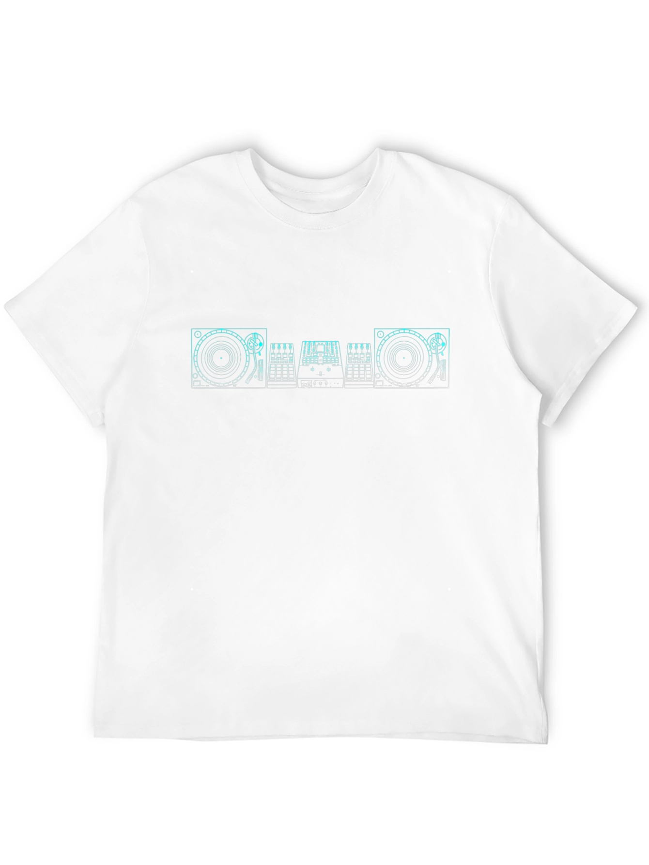 DJ Turntable Graphic Tee - Black
