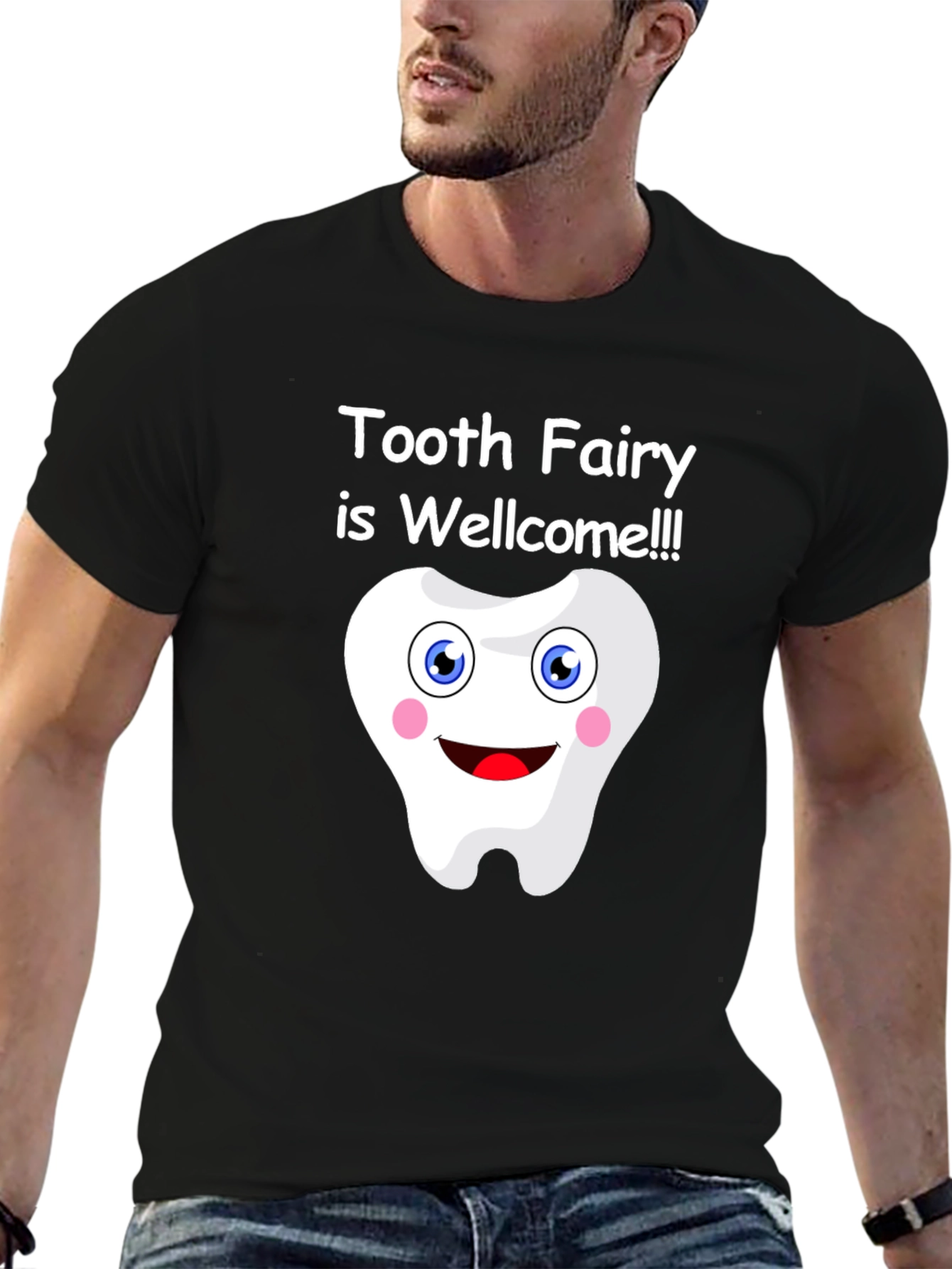 Tooth Fairy Welcome Graphic Tee - Fun Dentist Shirt