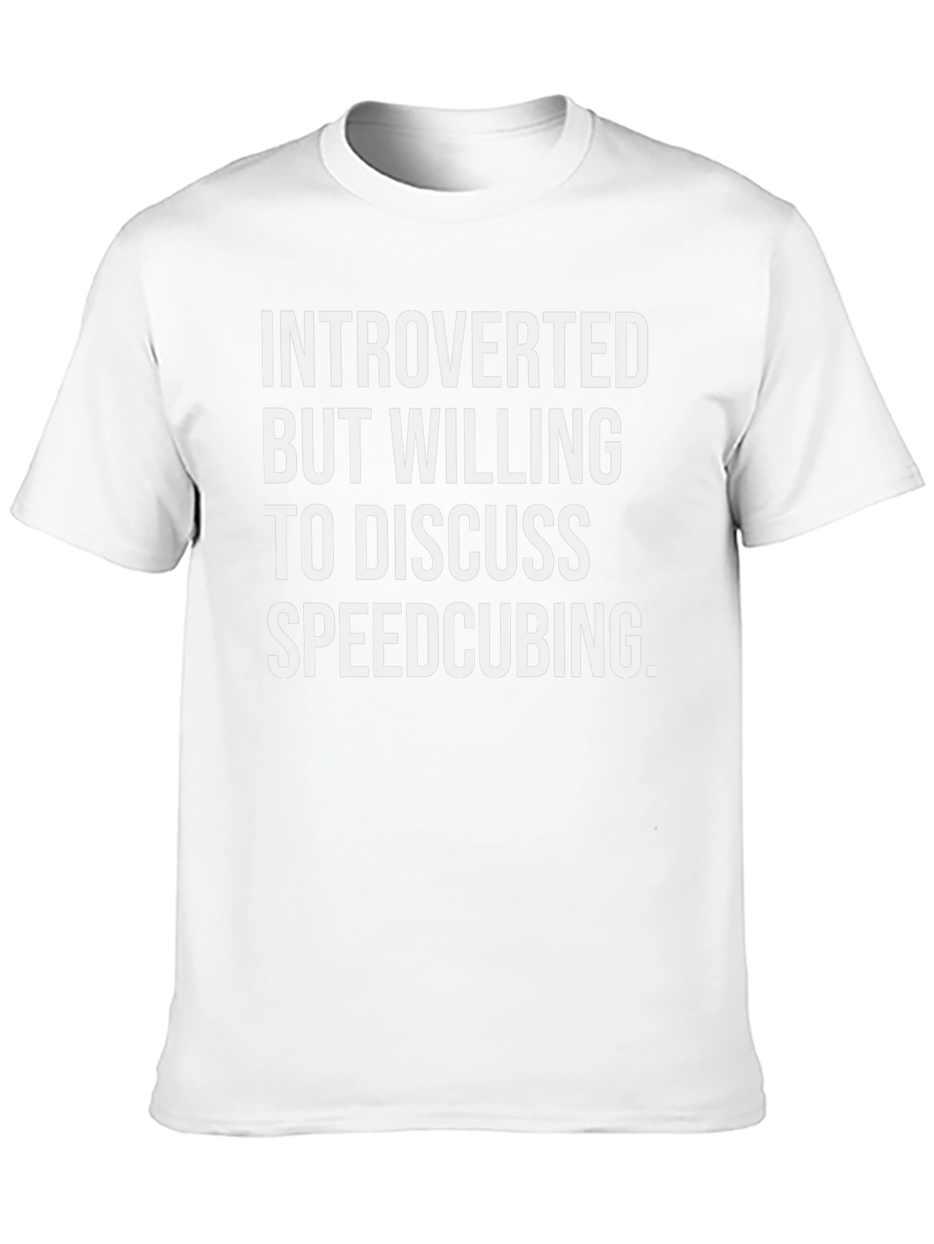 Introverted Speedcubing T-Shirt - Black Funny Tee