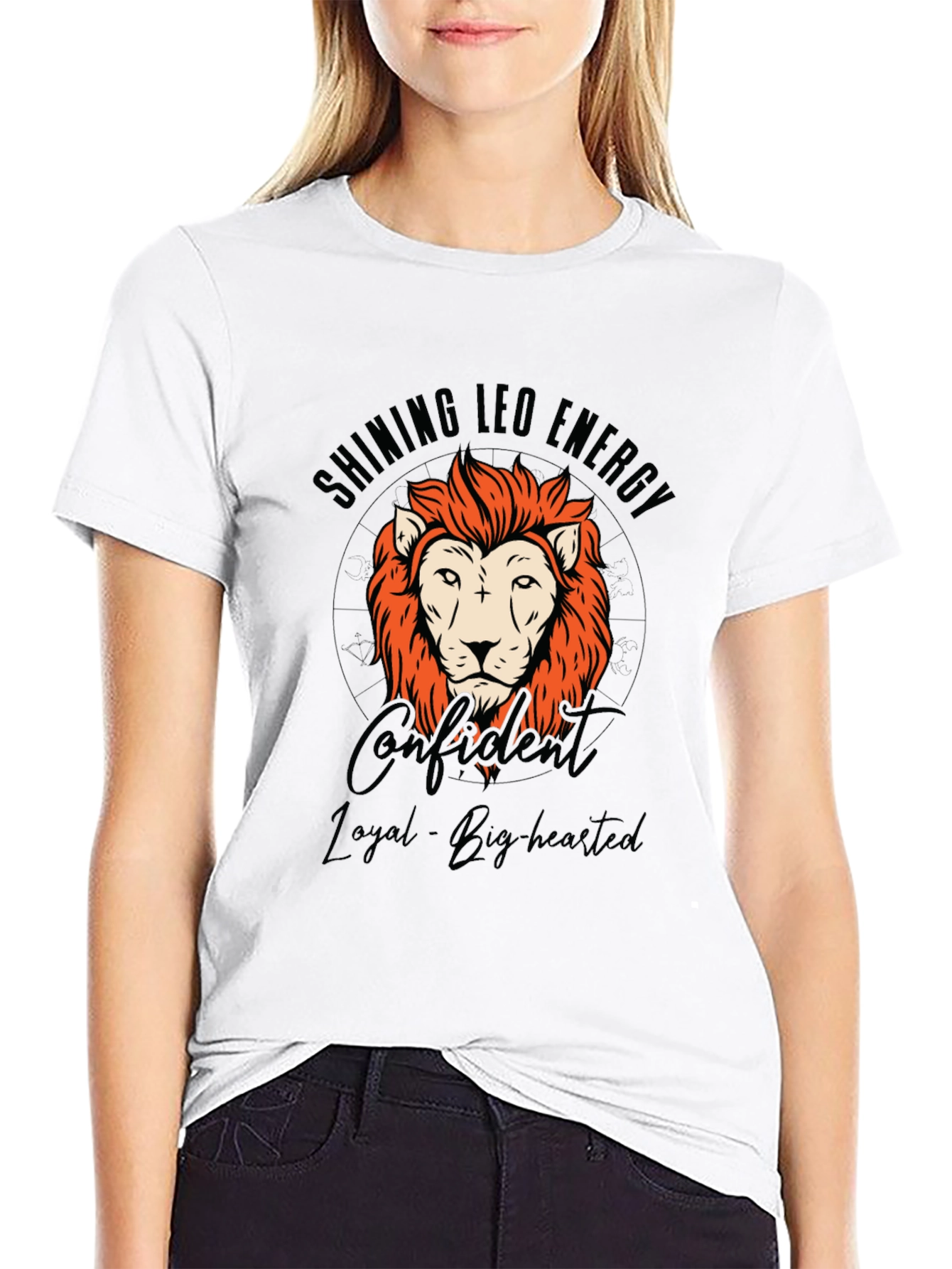 Shining Leo Energy T-Shirt - Confident Lion Tee