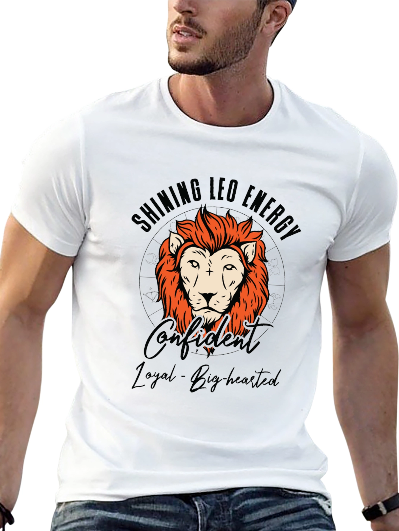Shining Leo Energy T-Shirt - Confident Lion Tee