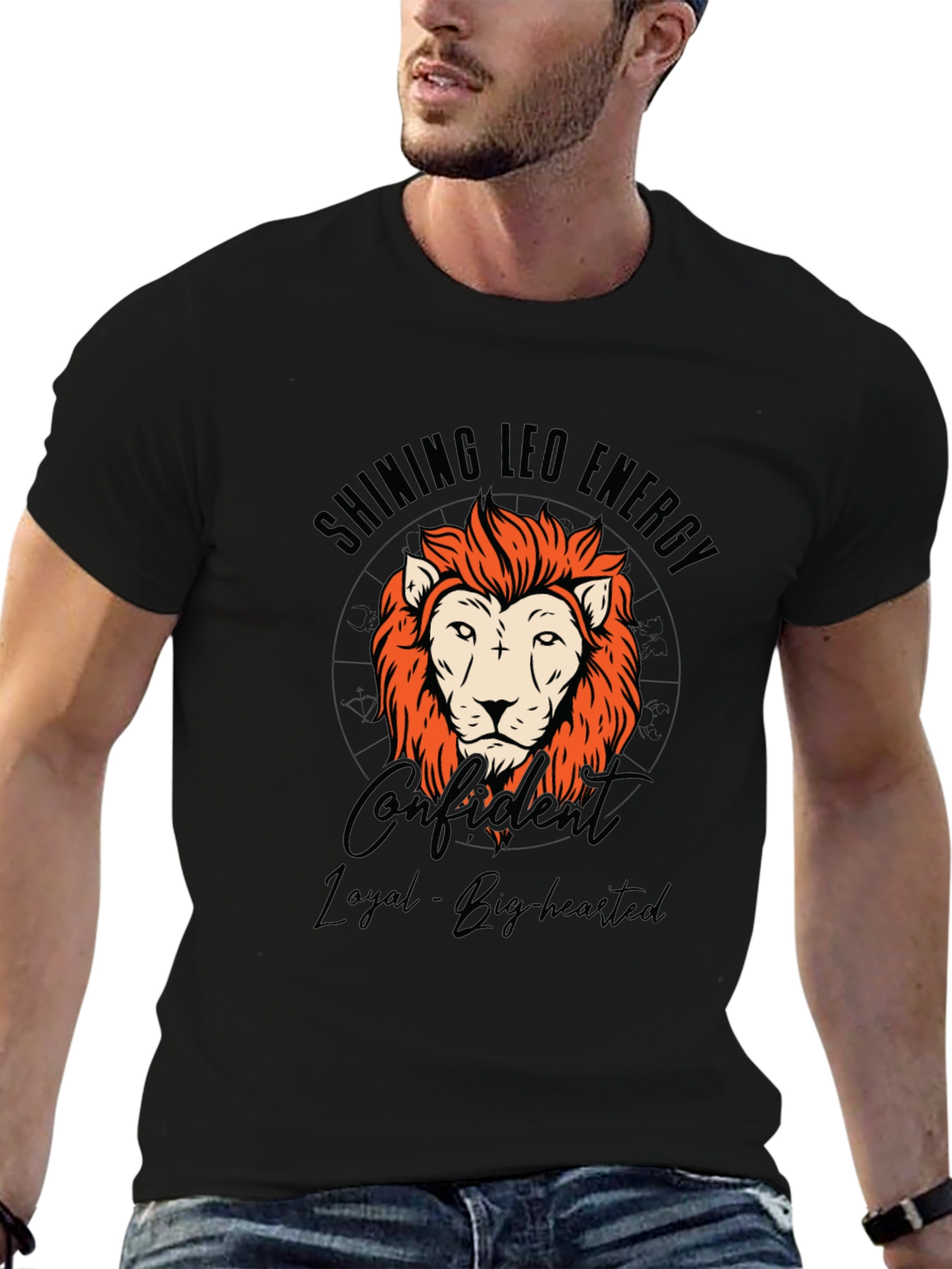 Shining Leo Energy T-Shirt - Confident Lion Tee