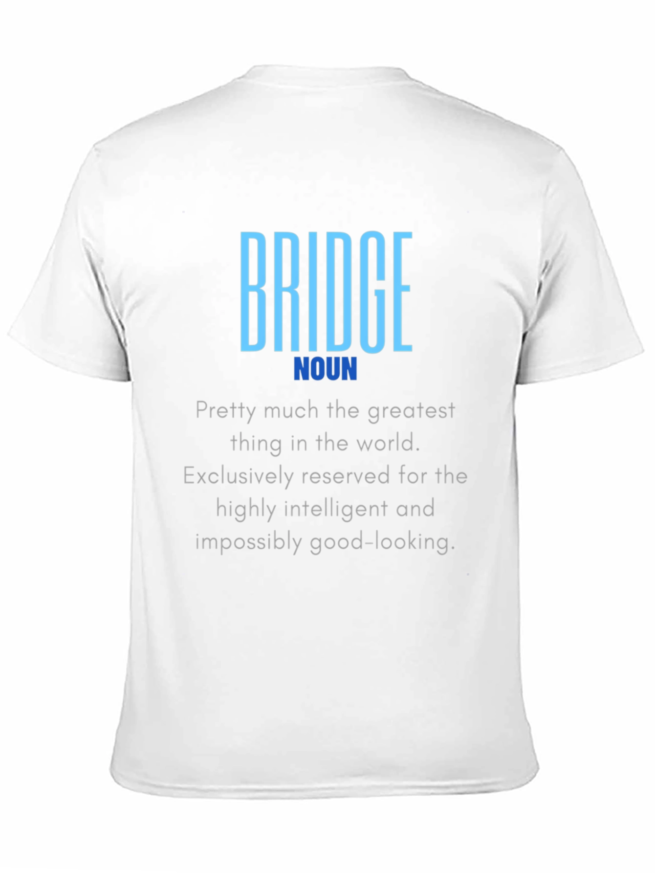 Bridge Noun T-Shirt - Intelligent & Good-Looking Definition