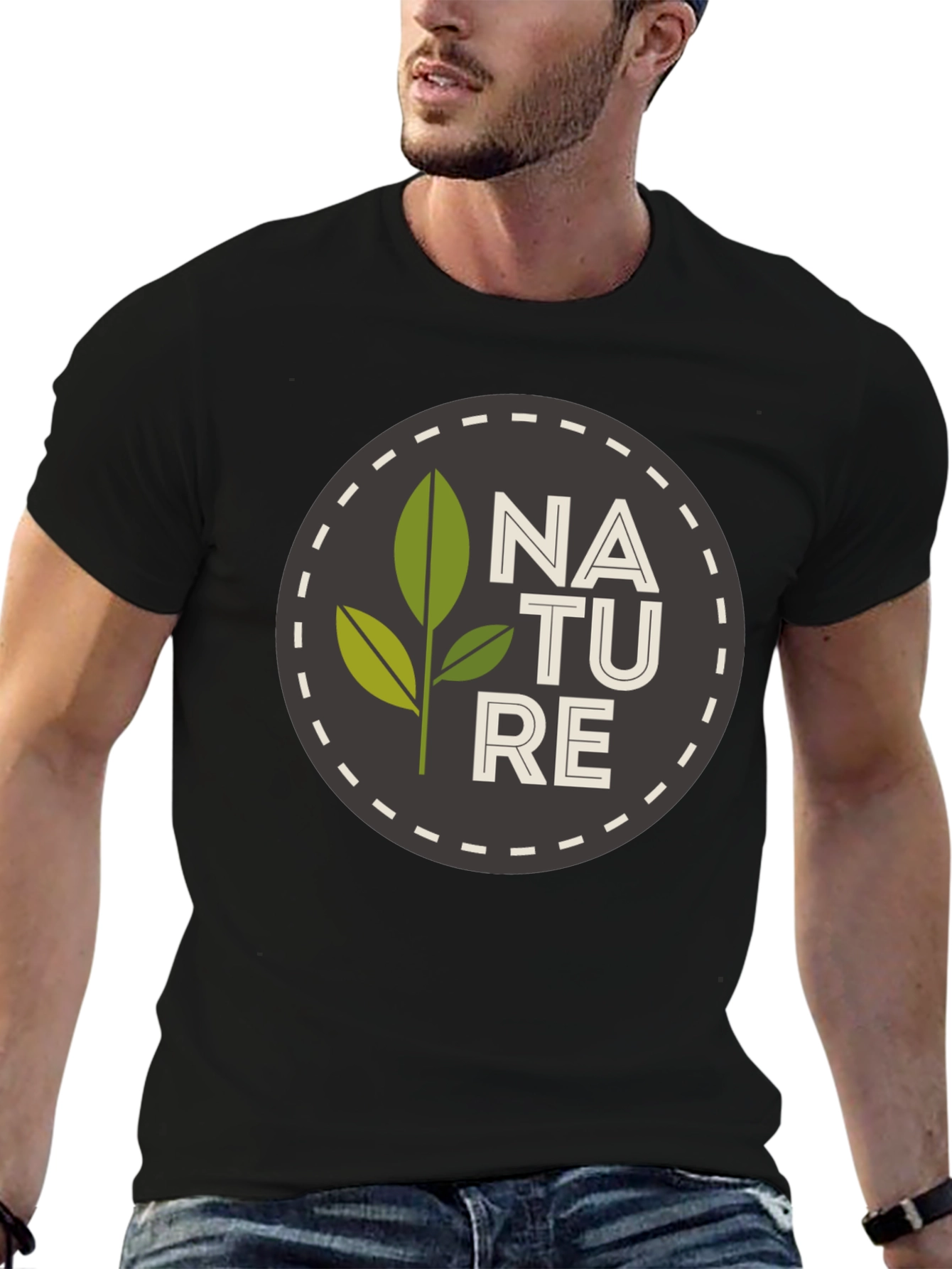Nature Graphic Black T-Shirt