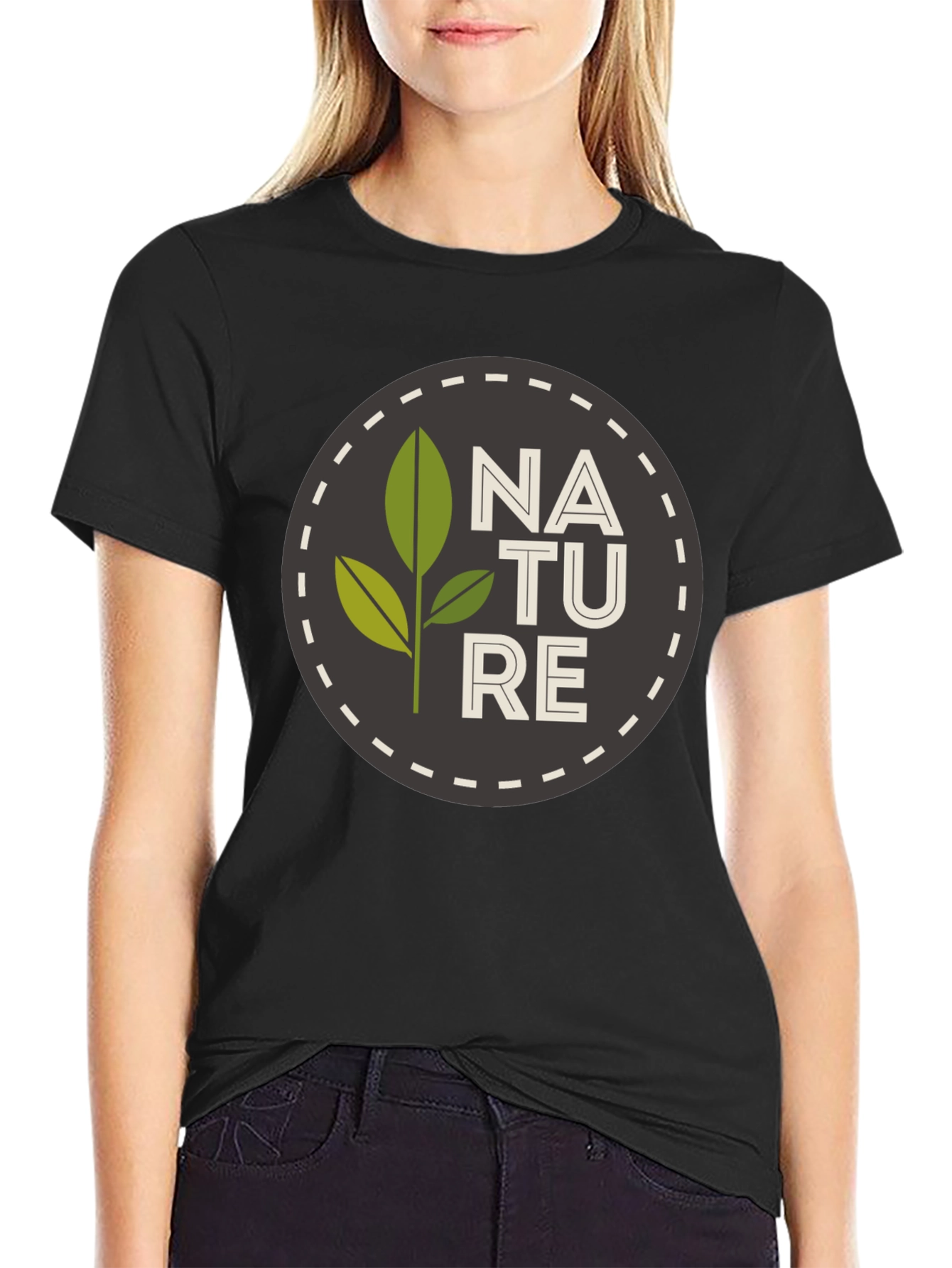Nature Graphic Black T-Shirt