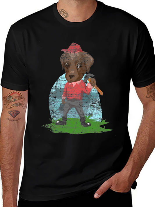 Lumberjack Dog Graphic T-Shirt