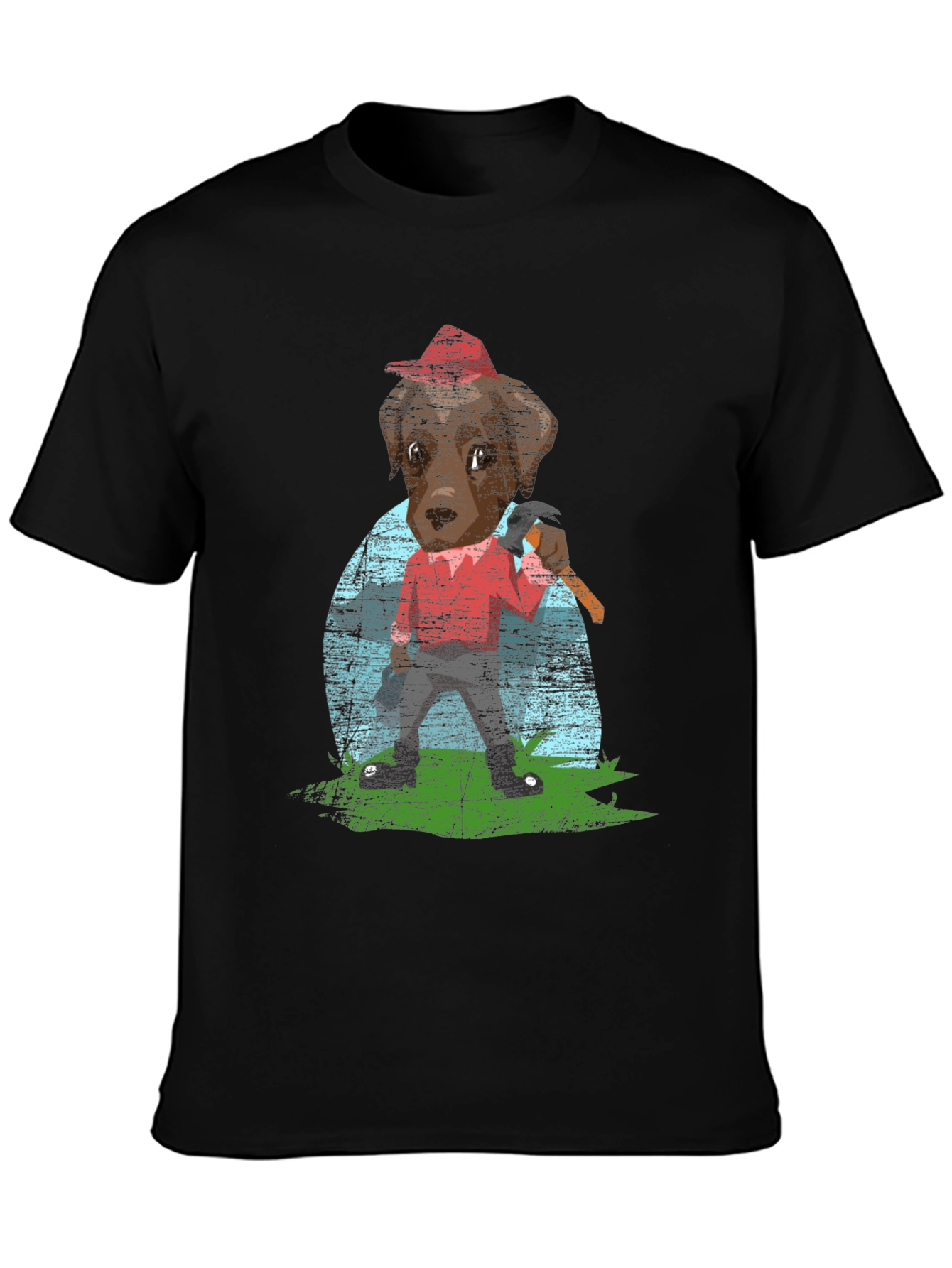 Lumberjack Dog Graphic T-Shirt