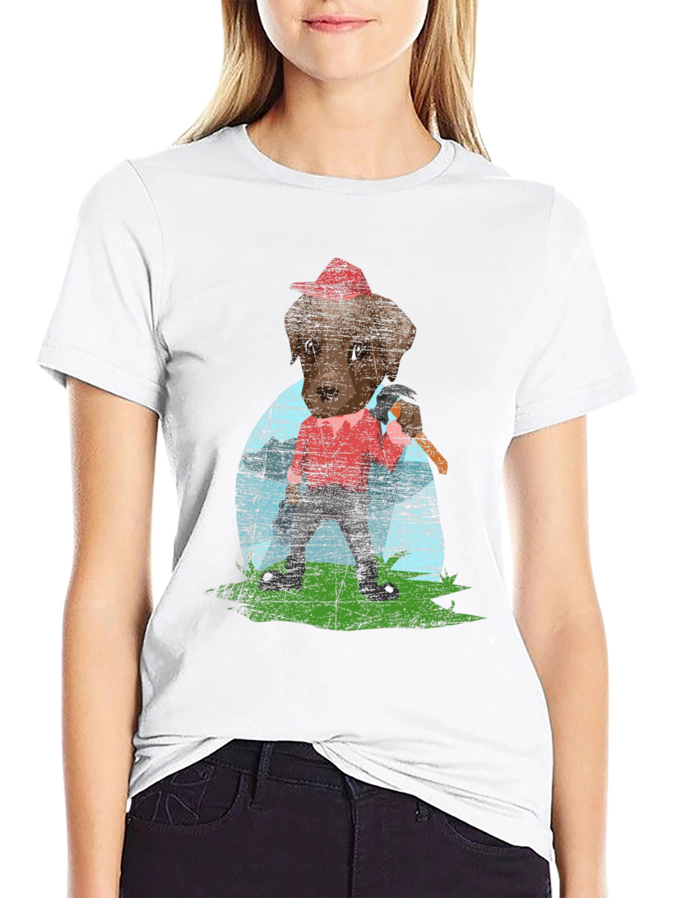 Lumberjack Dog Graphic T-Shirt