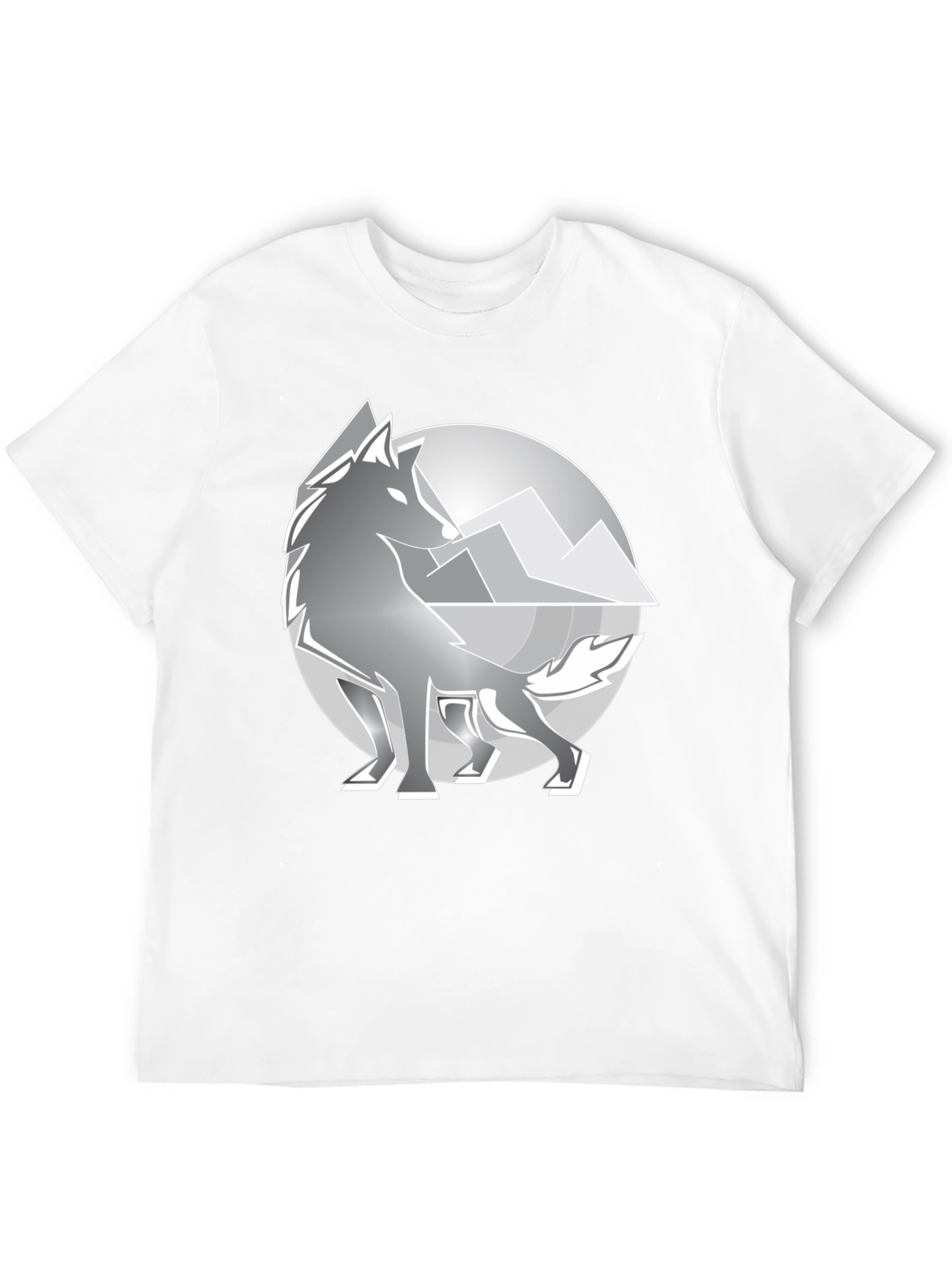 Wolf Mountain Graphic T-Shirt - Black