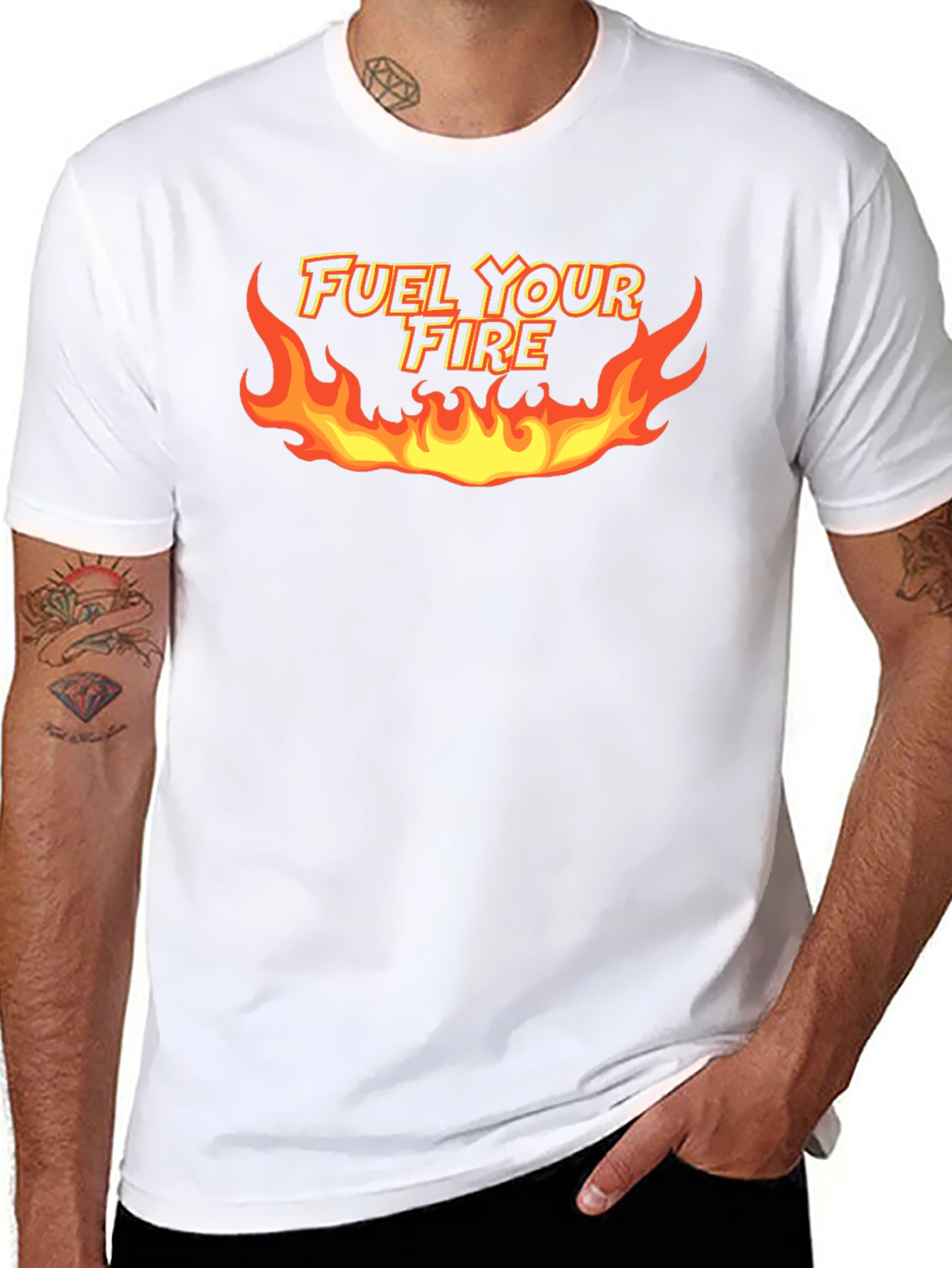 Fuel Your Fire Graphic T-Shirt - Bold Black Tee