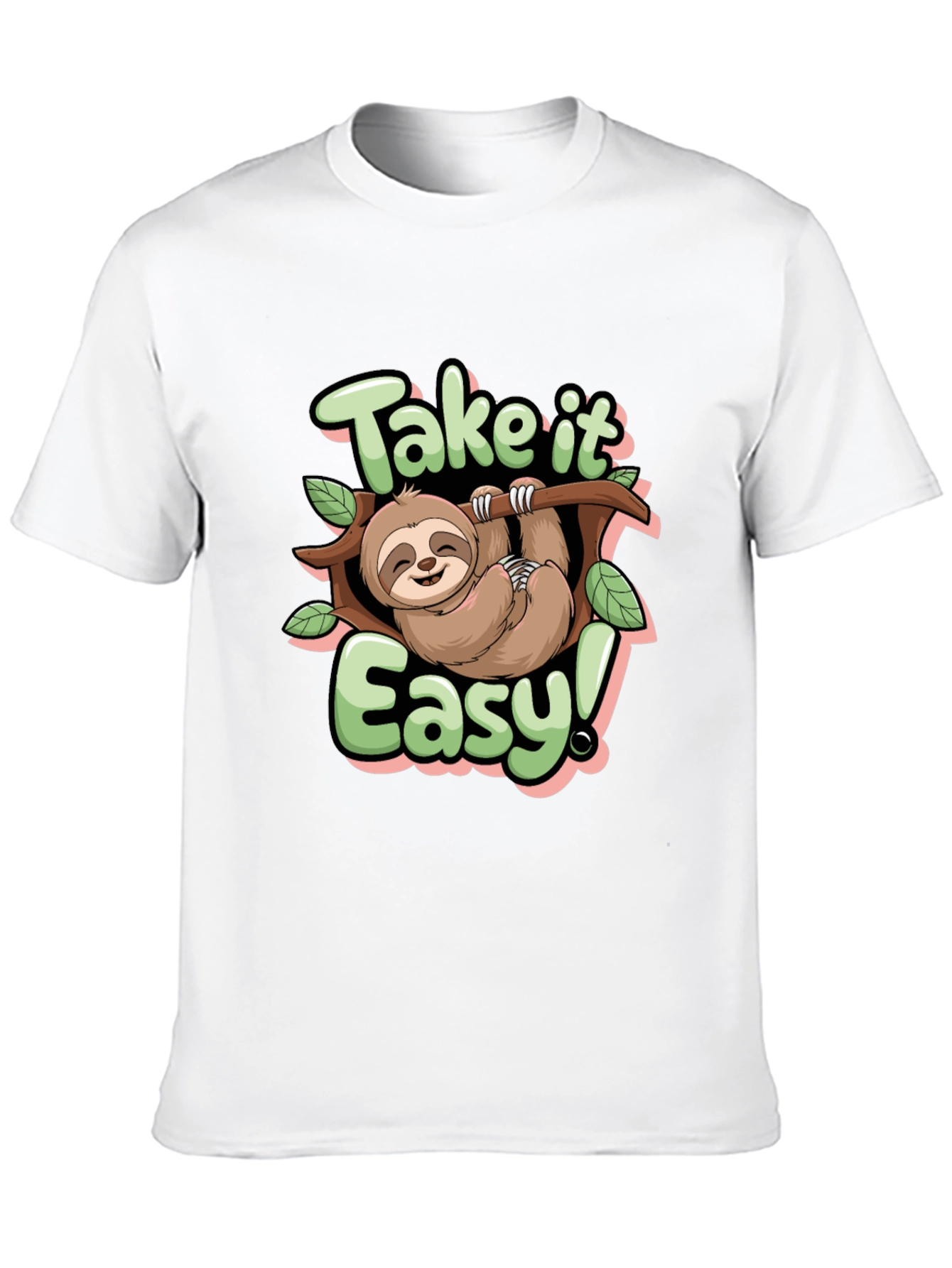 Take it Easy Sloth Graphic Tee - Relaxed Fit
