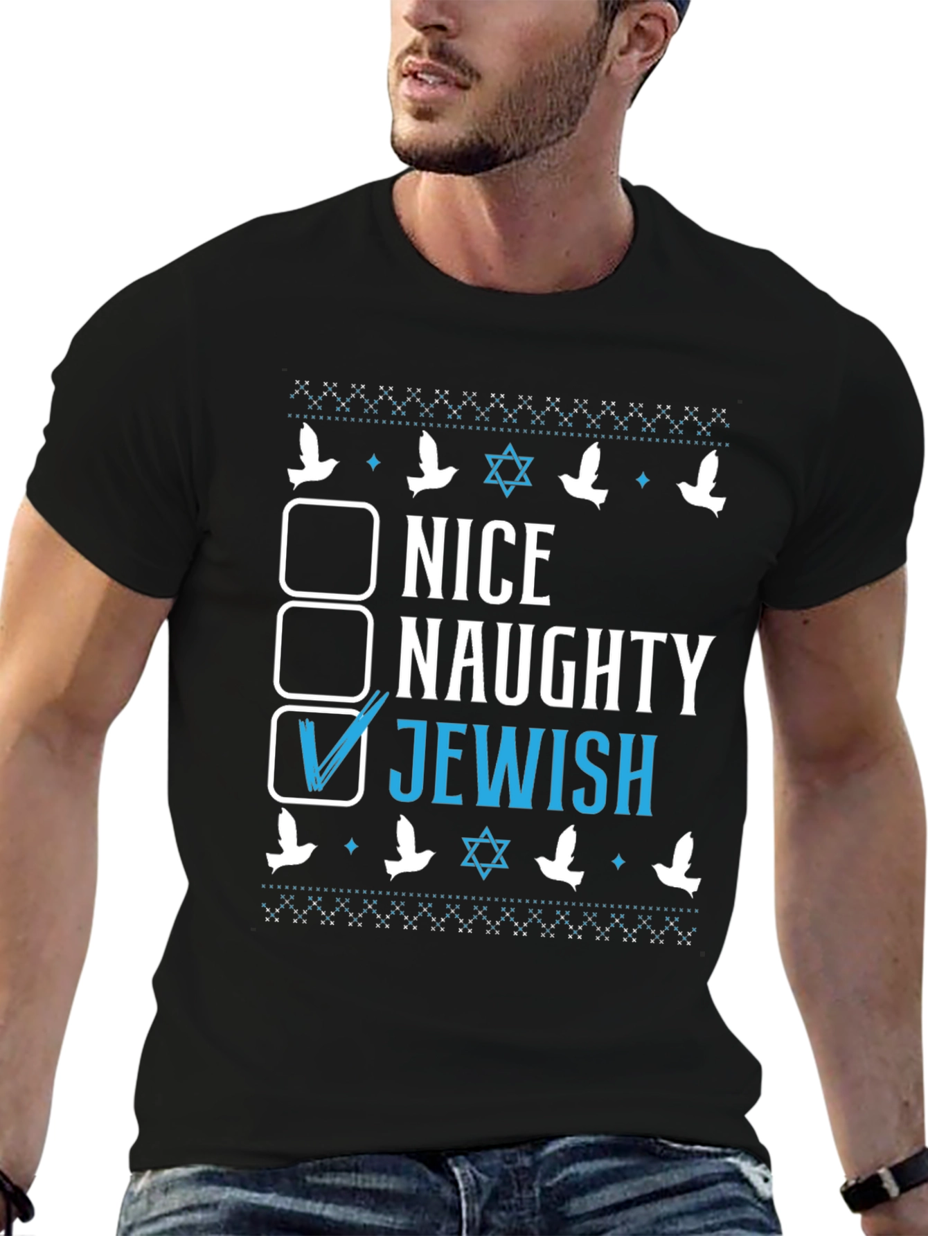 Nice Naughty Jewish Holiday T-Shirt
