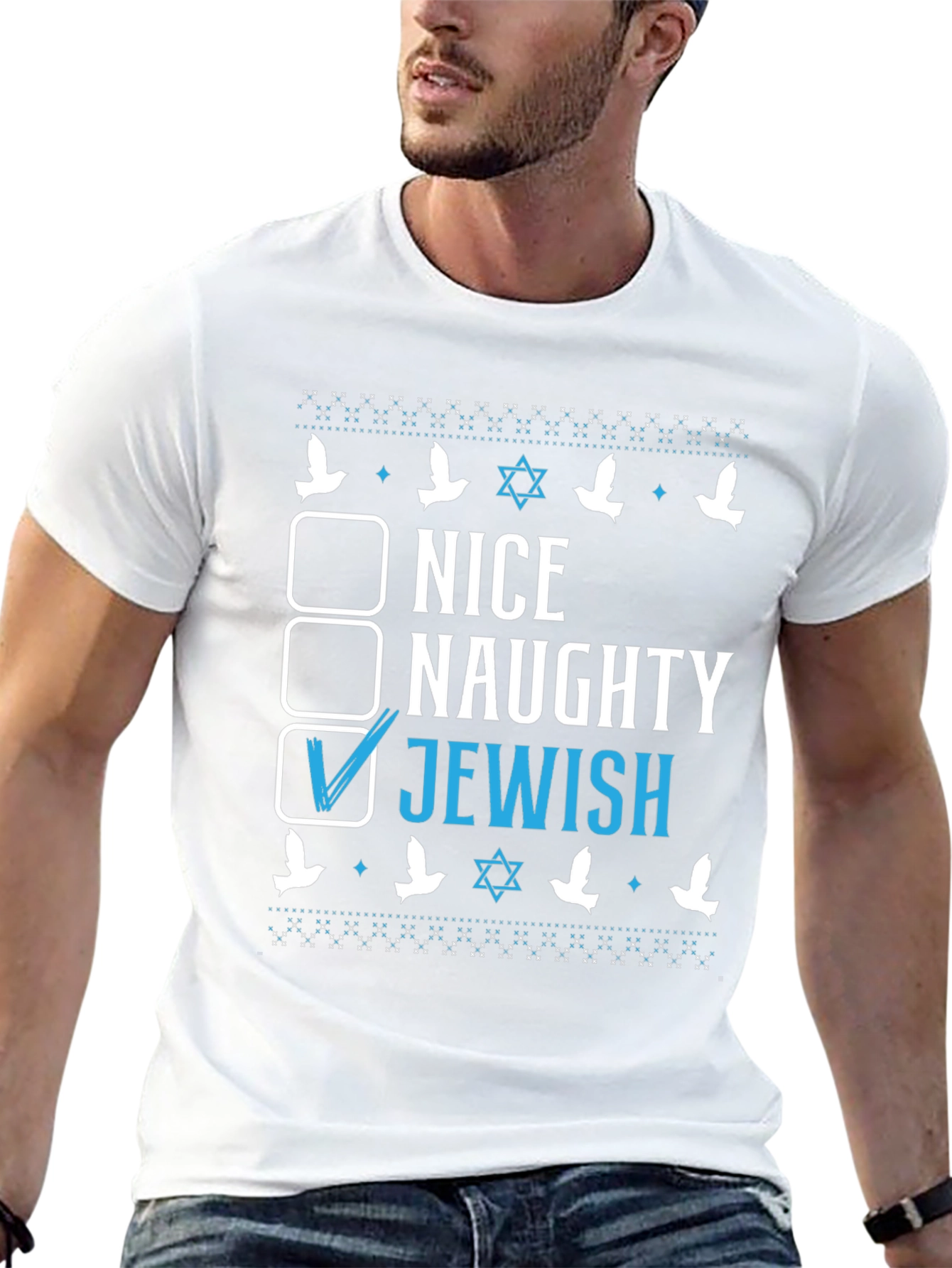 Nice Naughty Jewish Holiday T-Shirt