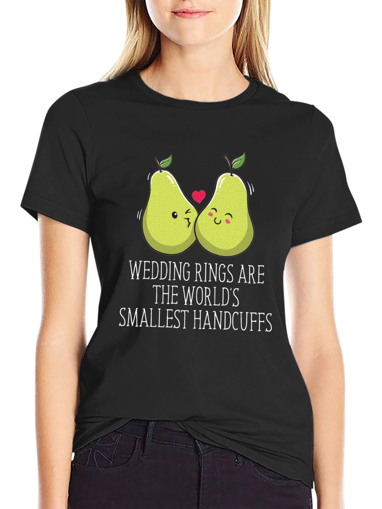 Funny Wedding Rings Handcuffs Graphic T-Shirt