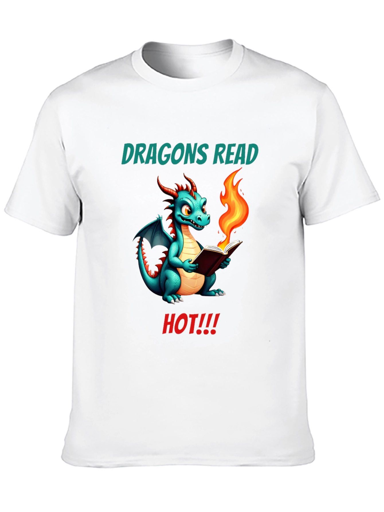 Dragon Reads Hot T-Shirt