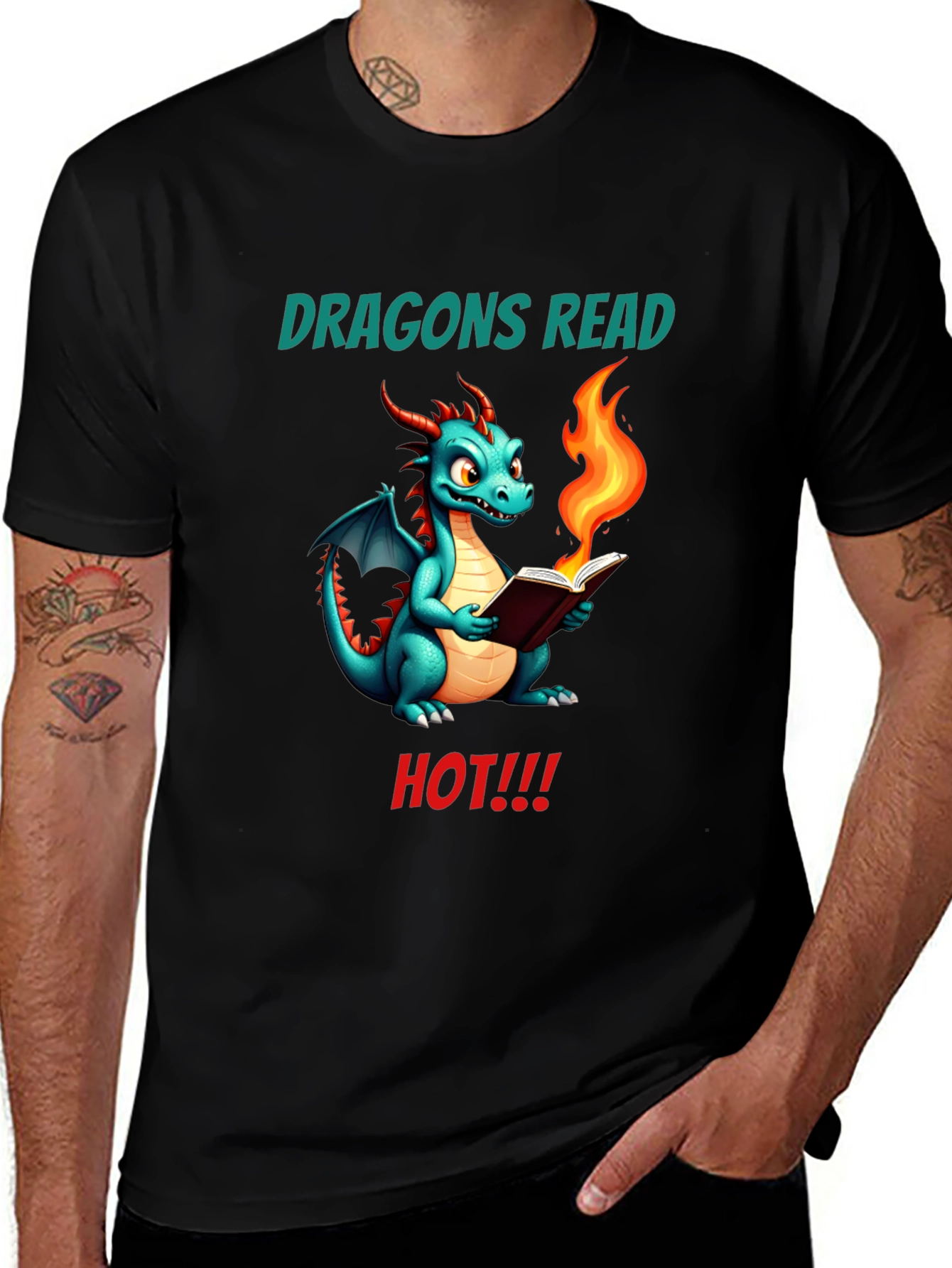 Dragon Reads Hot T-Shirt