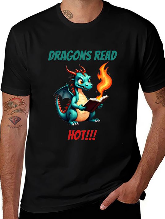 Dragon Reads Hot T-Shirt