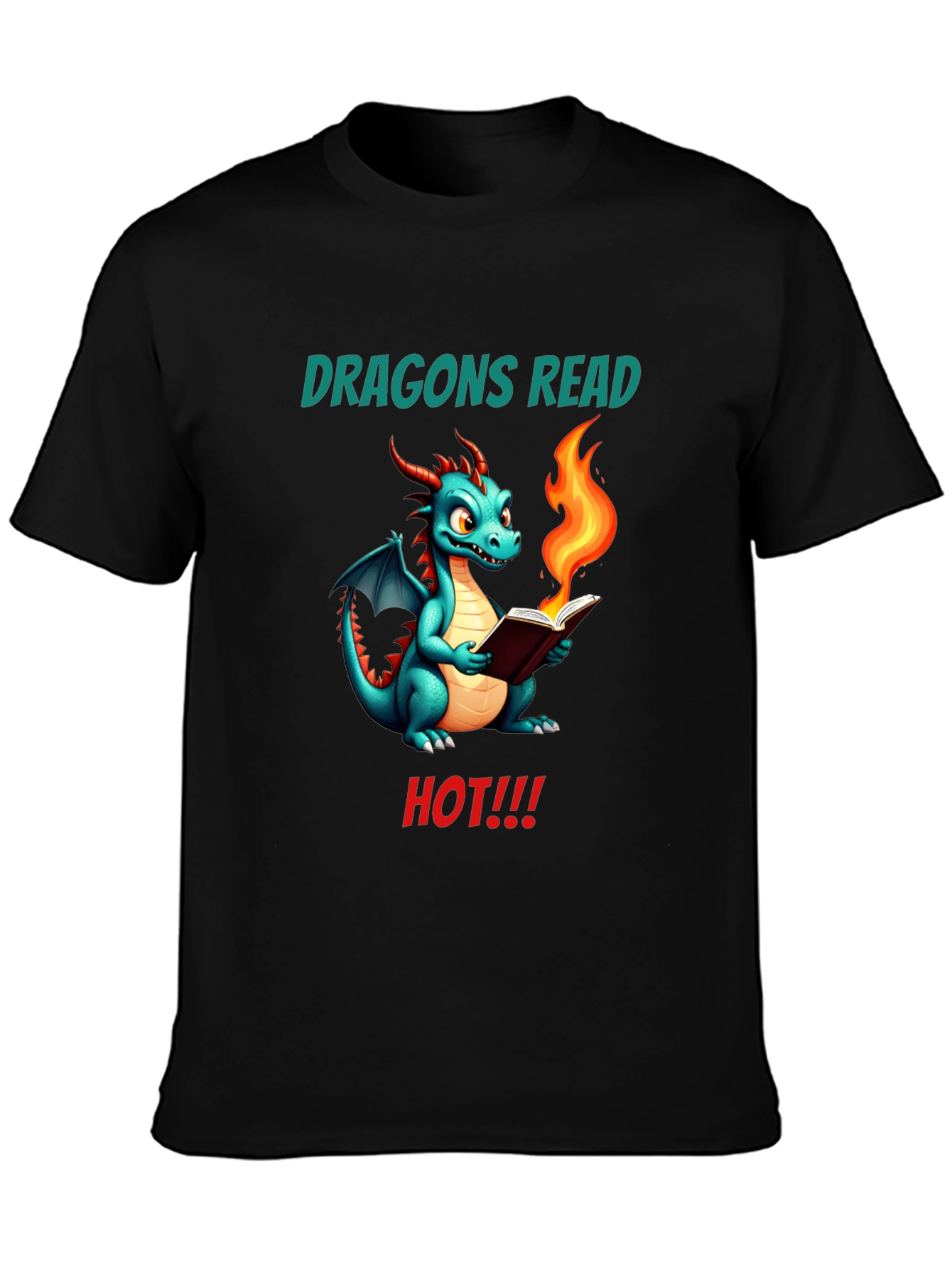 Dragon Reads Hot T-Shirt