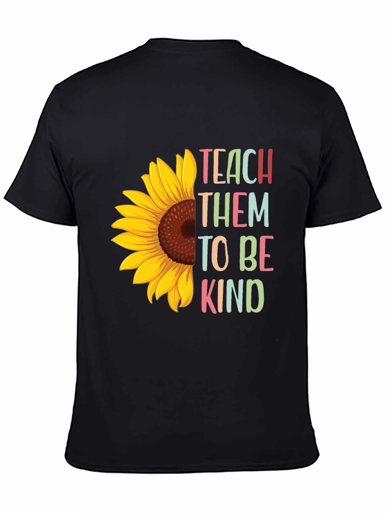 Teach Them to be Kind Sunflower Graphic Tee