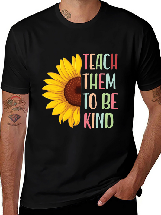 Teach Them to be Kind Sunflower Graphic Tee