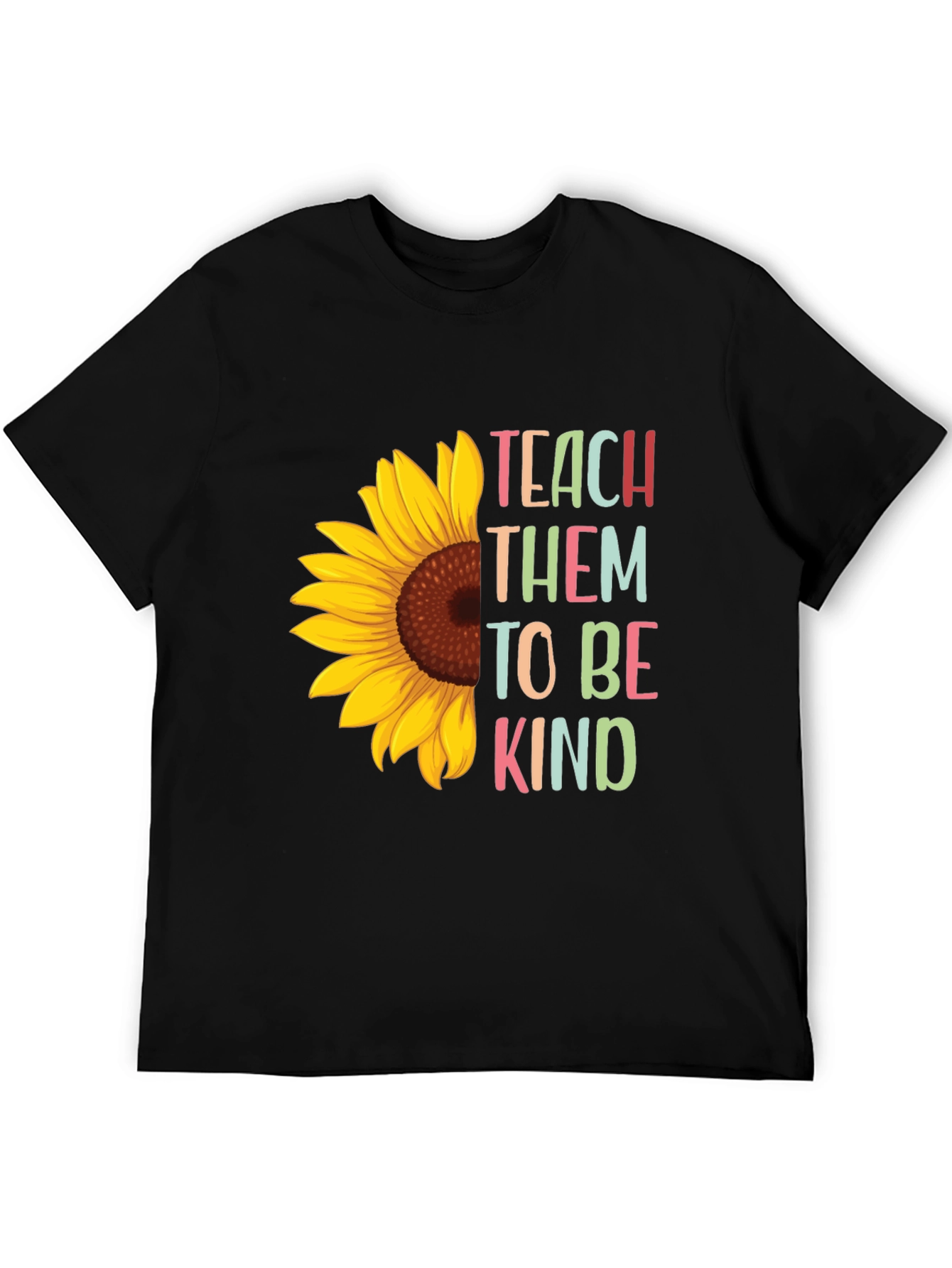 Teach Them to be Kind Sunflower Graphic Tee
