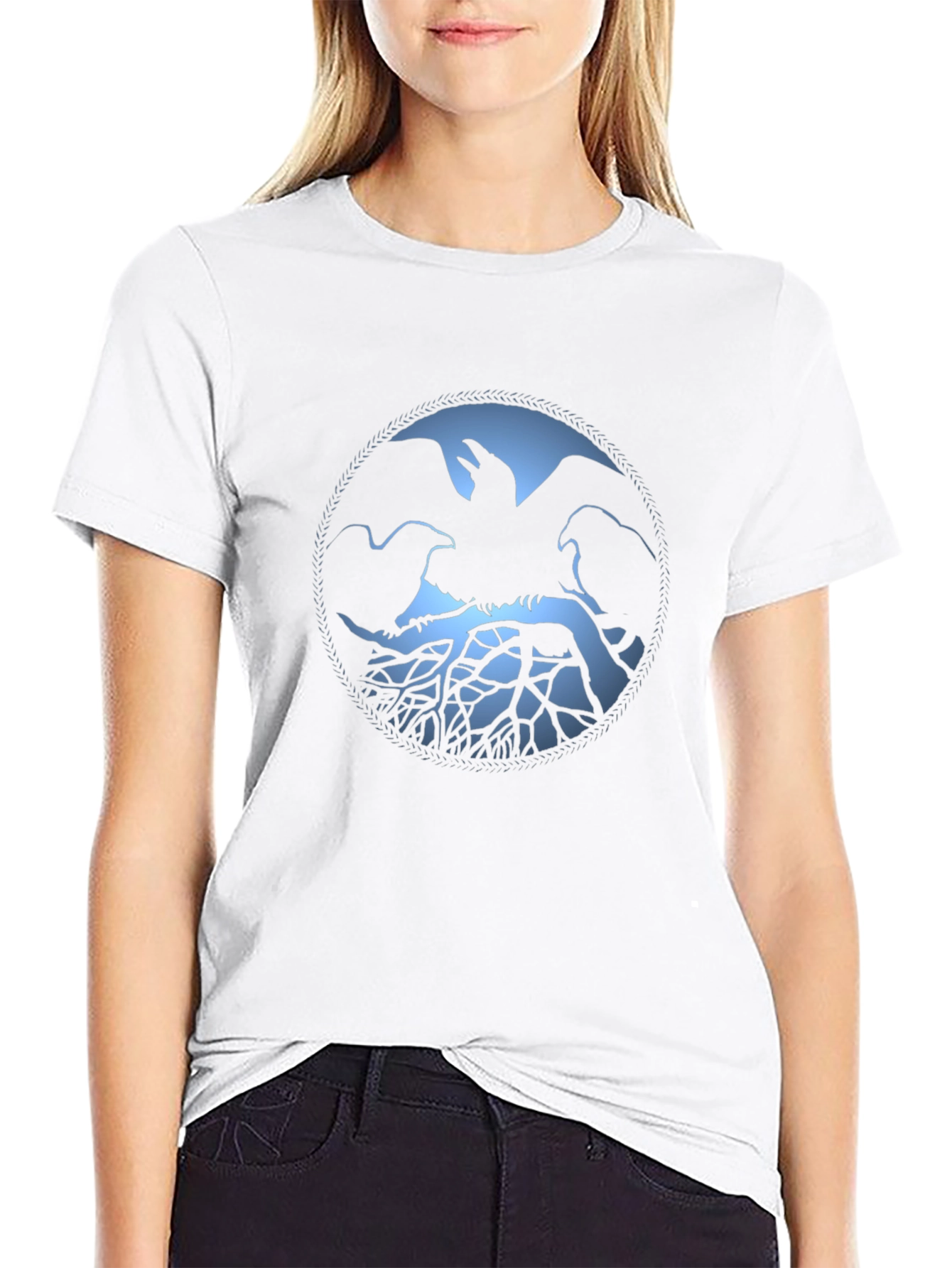 Raven Circle Graphic Tee - Mens Black T-Shirt