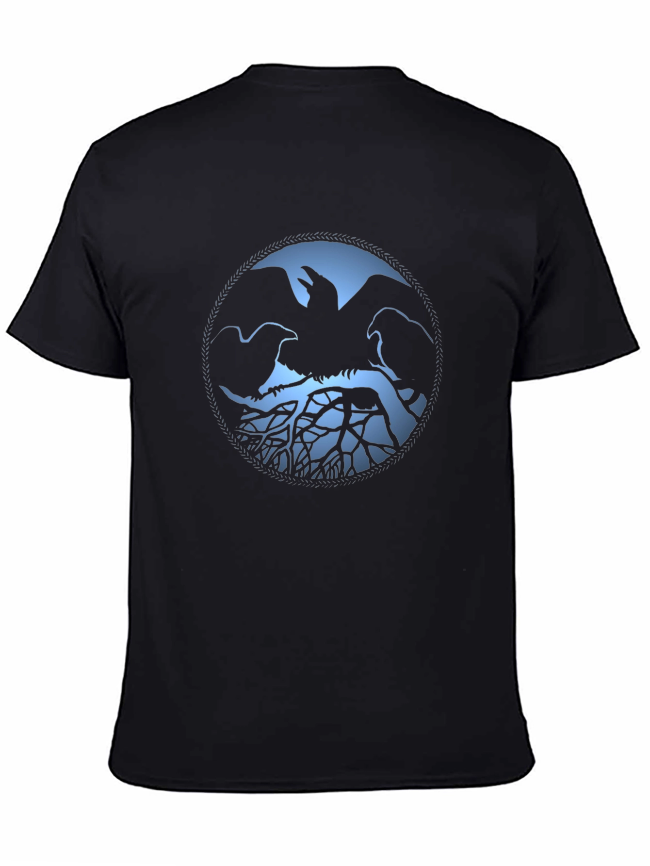 Raven Circle Graphic Tee - Mens Black T-Shirt