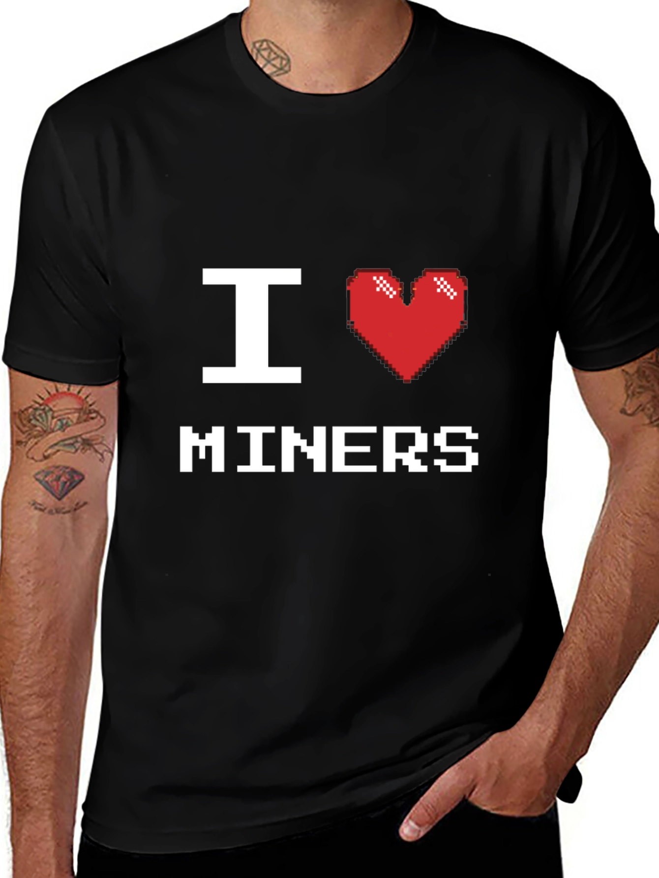 I Heart Miners T-Shirt - Black Cotton Tee