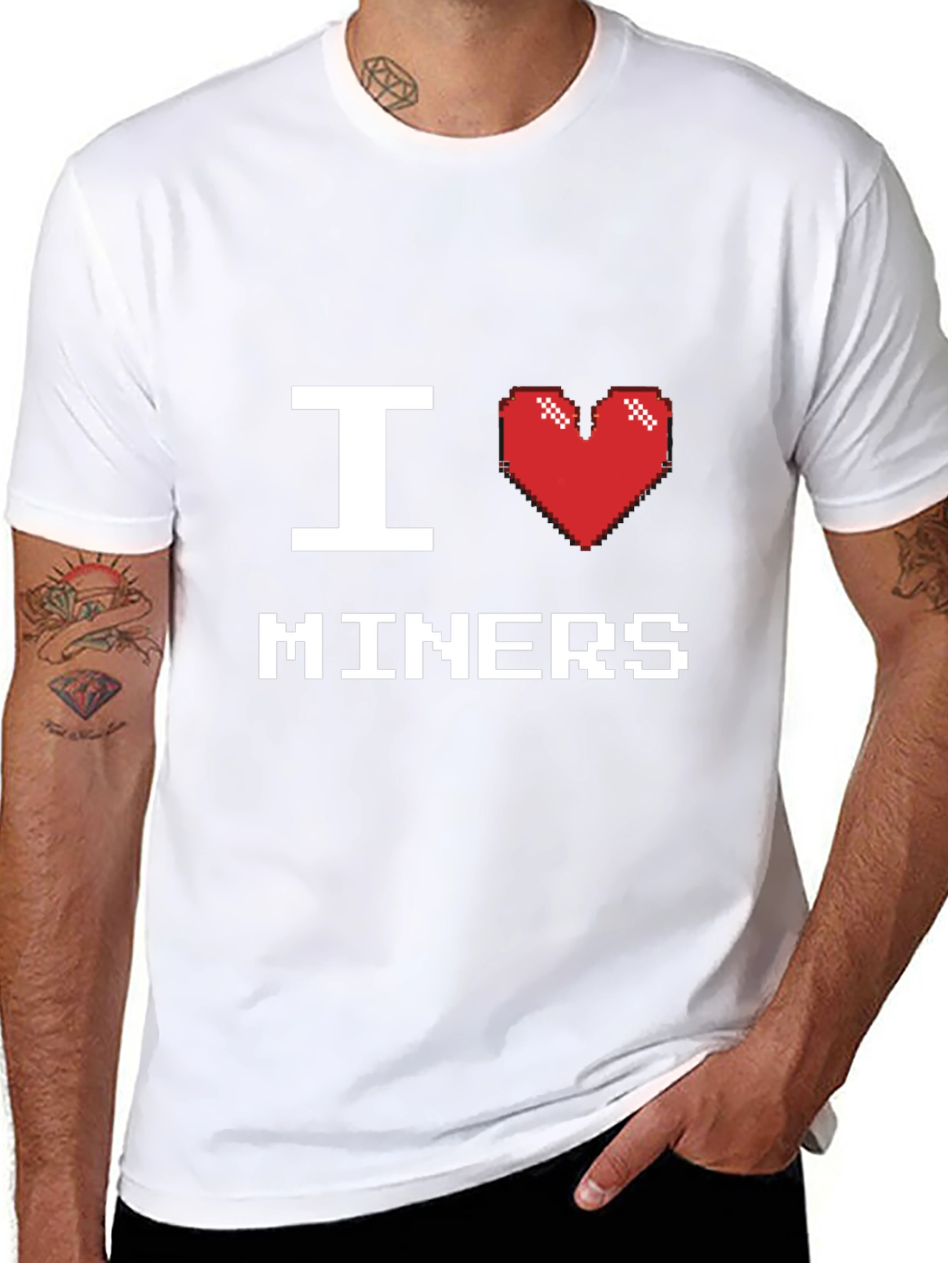 I Heart Miners T-Shirt - Black Cotton Tee