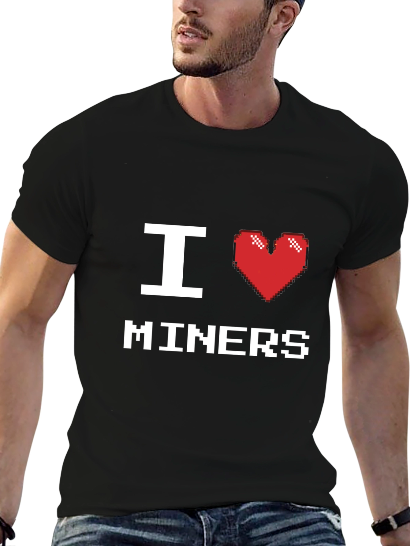 I Heart Miners T-Shirt - Black Cotton Tee