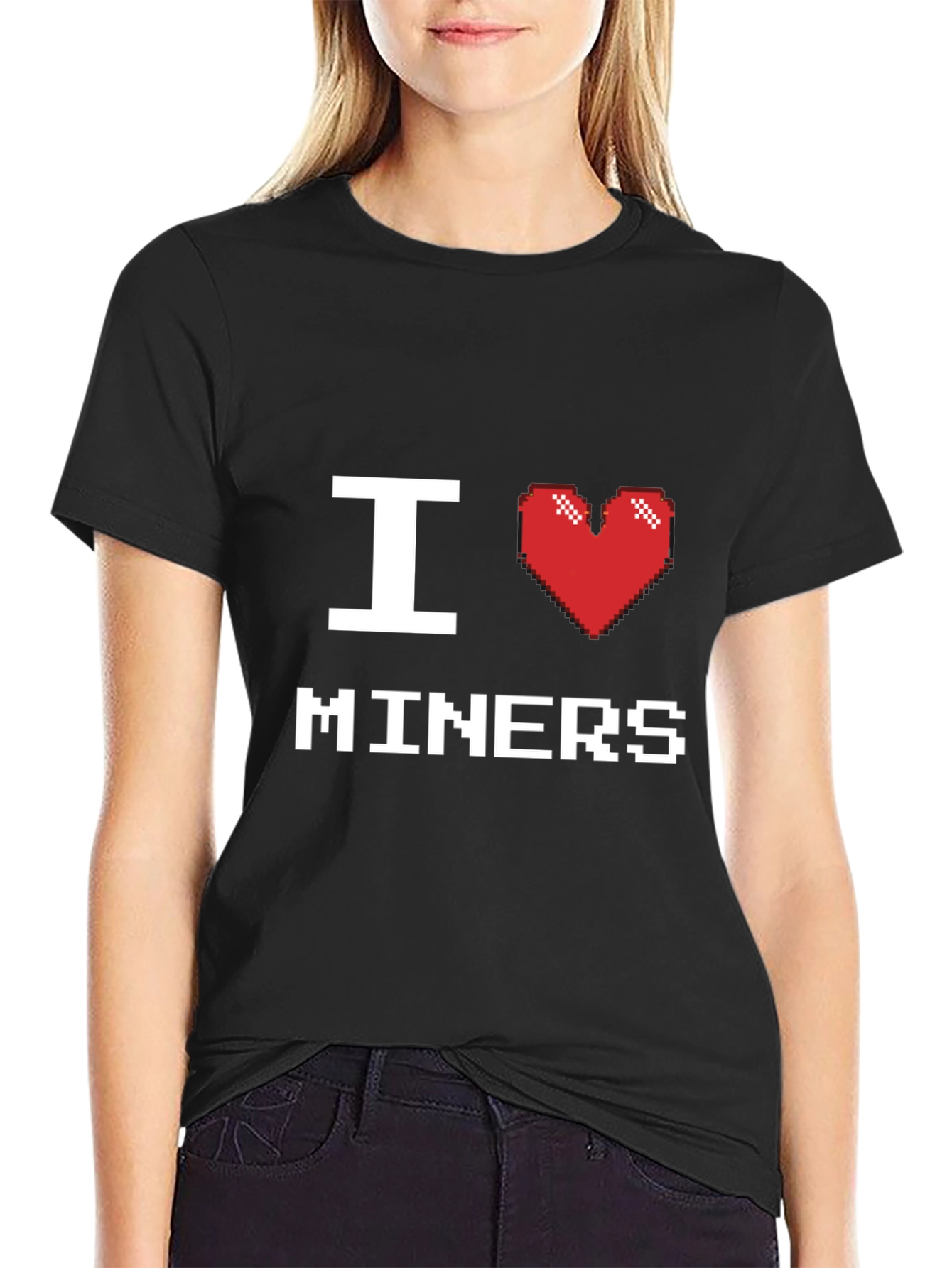 I Heart Miners T-Shirt - Black Cotton Tee