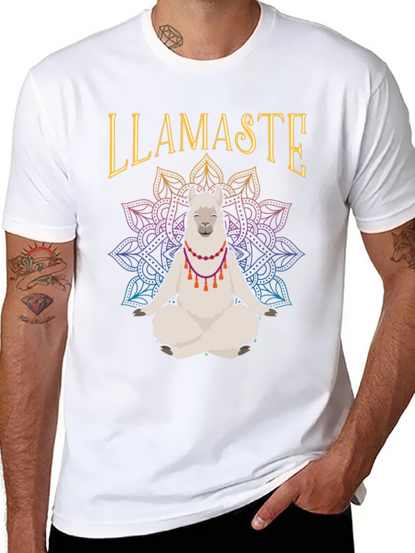 Llamaste Yoga Meditation T-Shirt Funny Llama Tee