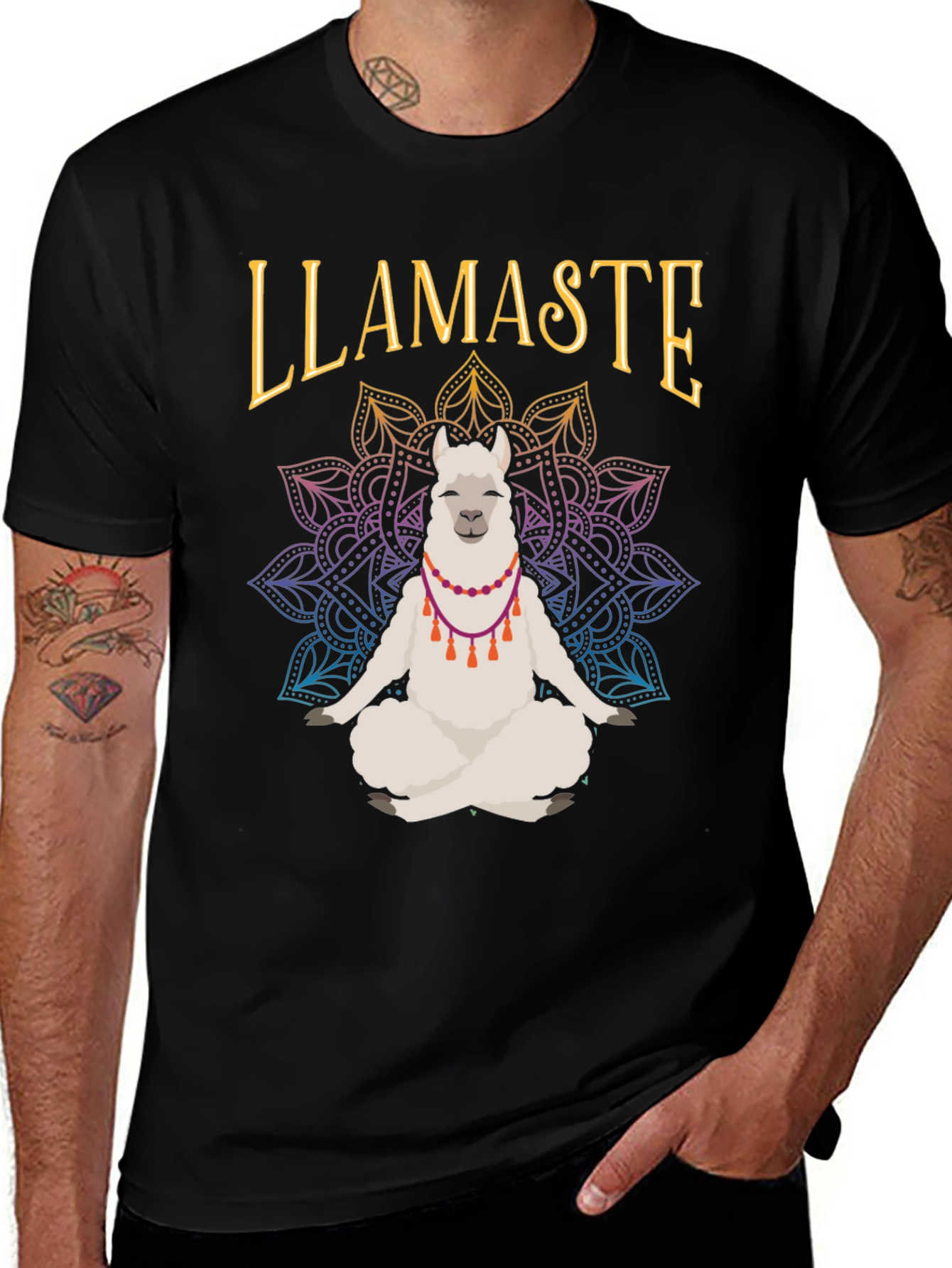 Llamaste Yoga Meditation T-Shirt Funny Llama Tee
