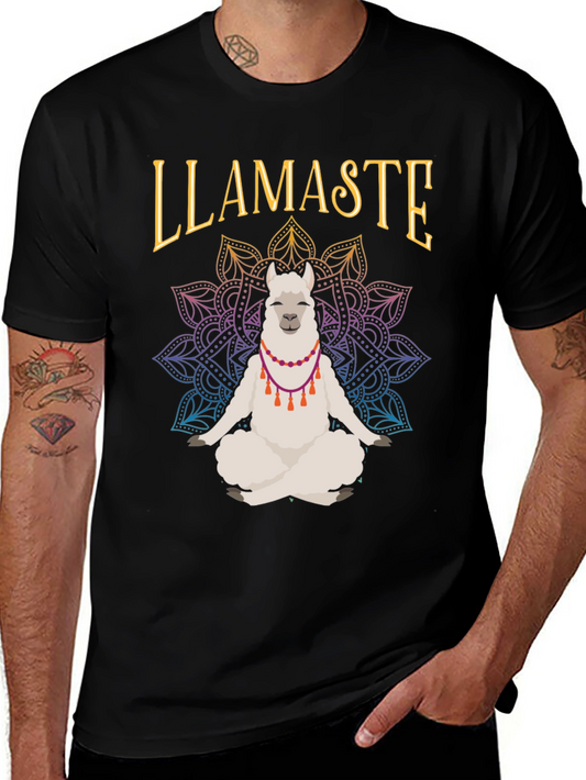Llamaste Yoga Meditation T-Shirt Funny Llama Tee