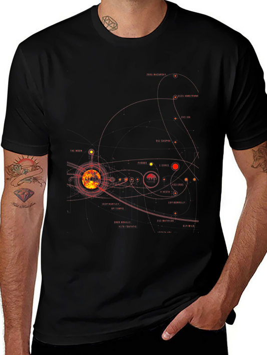 Solar System Graphic Tee - Mens Black T-Shirt