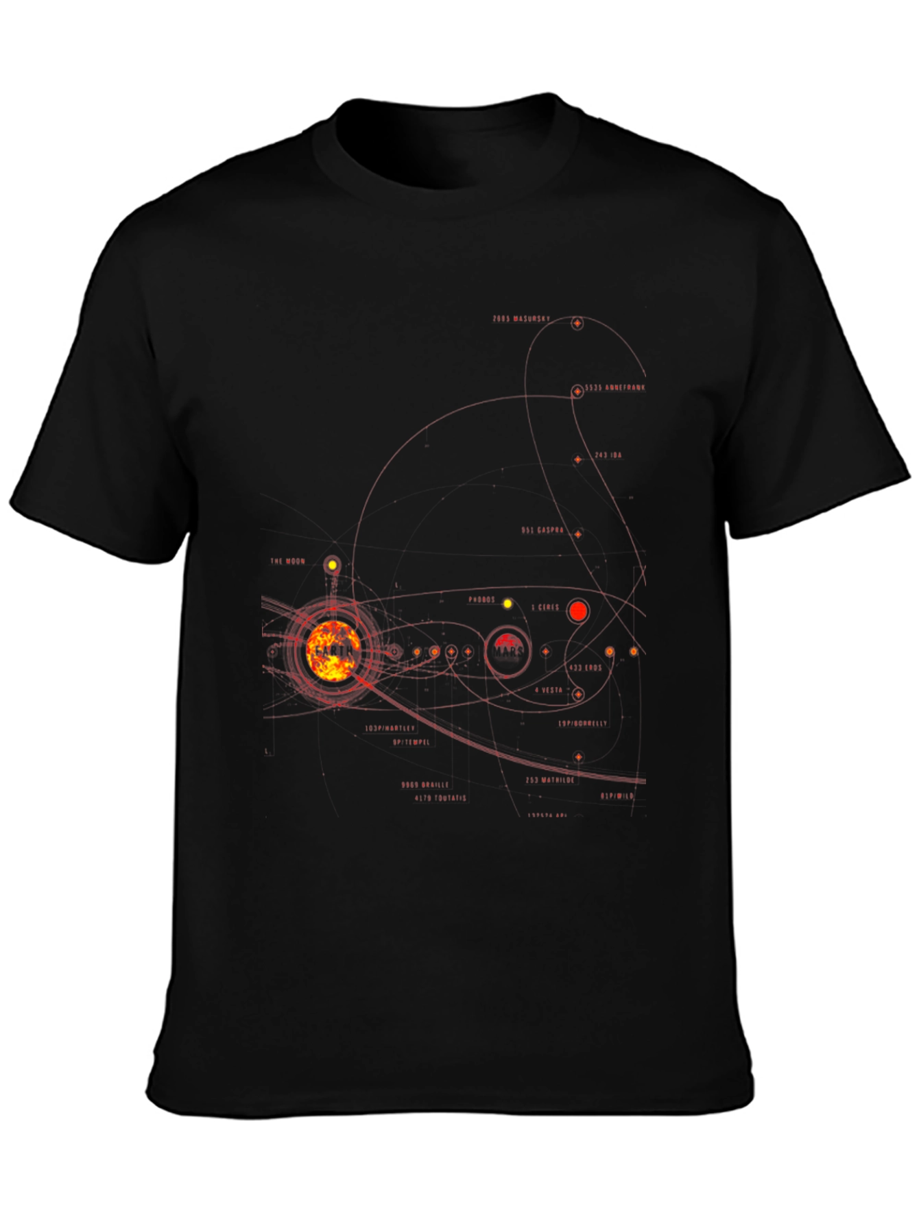 Solar System Graphic Tee - Mens Black T-Shirt