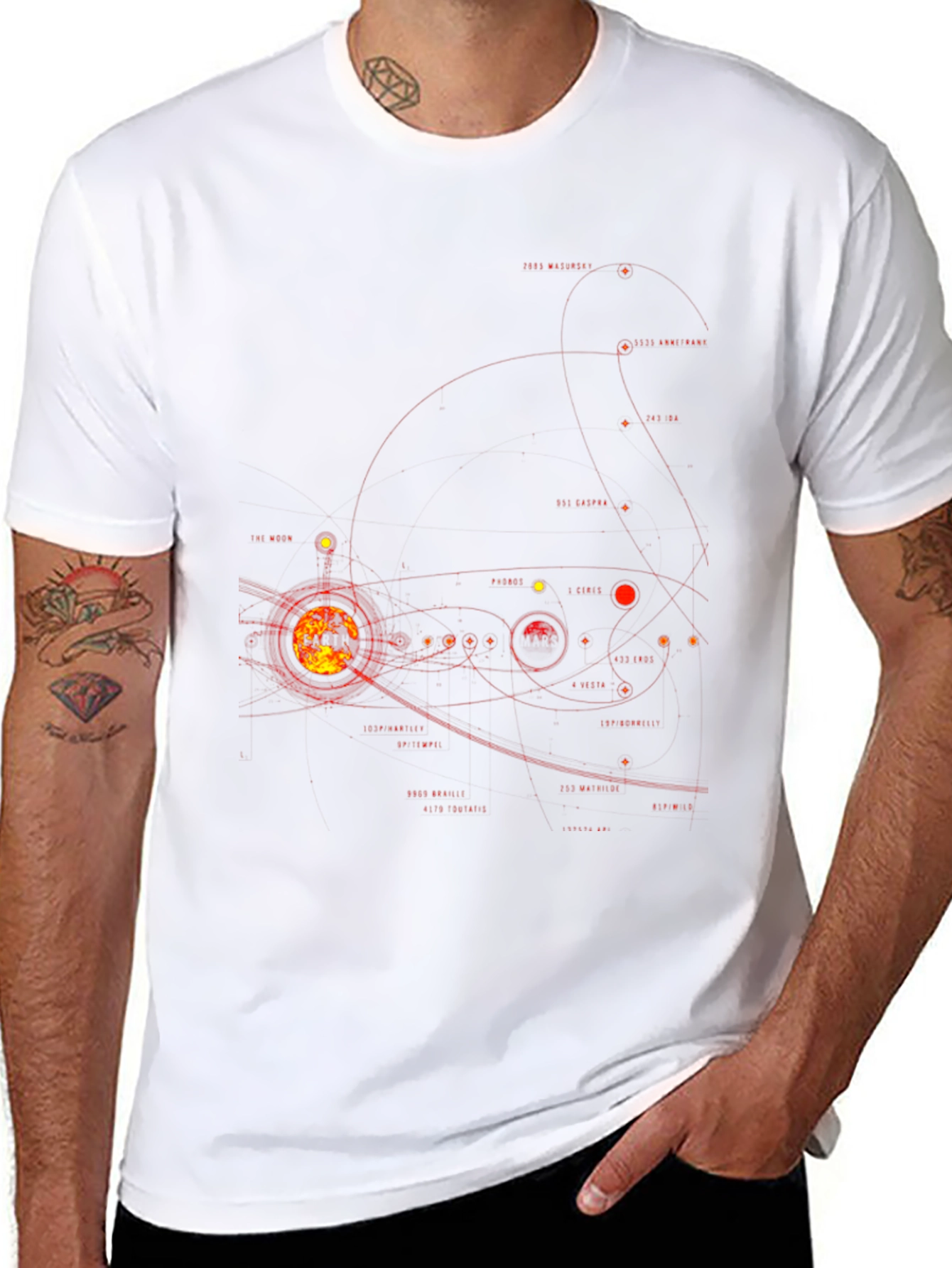 Solar System Graphic Tee - Mens Black T-Shirt