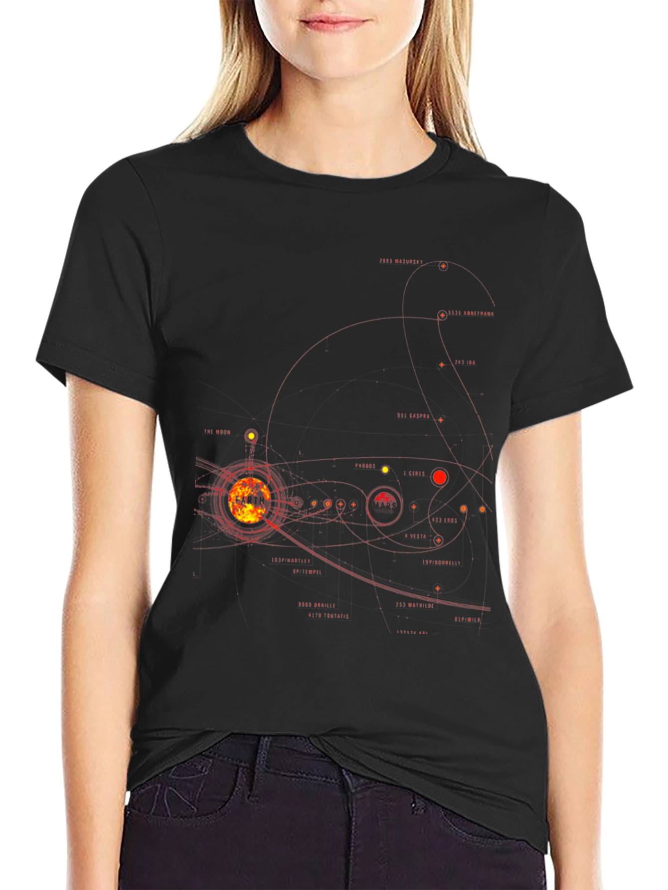Solar System Graphic Tee - Mens Black T-Shirt
