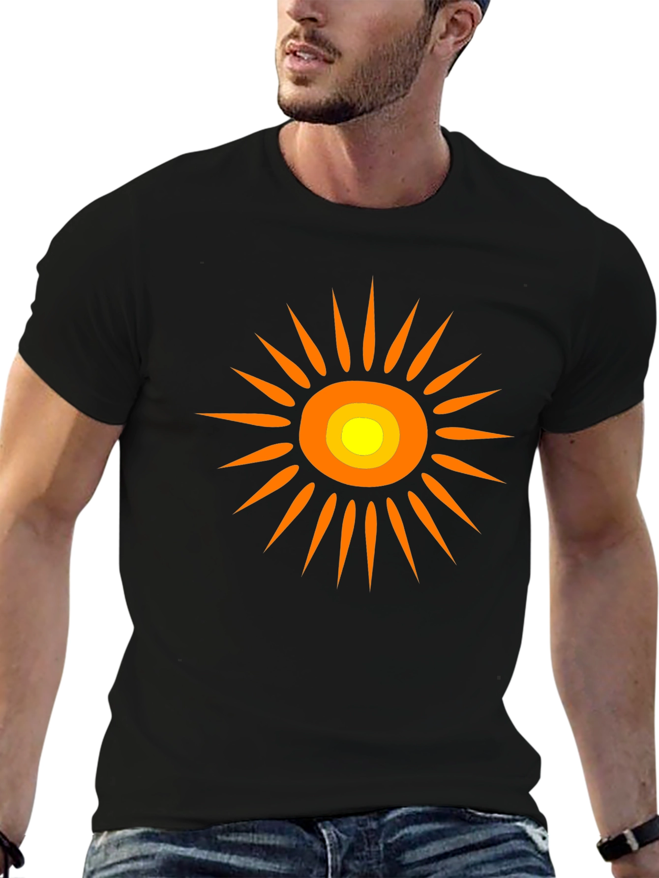 Bold Sun Graphic Tee - Black