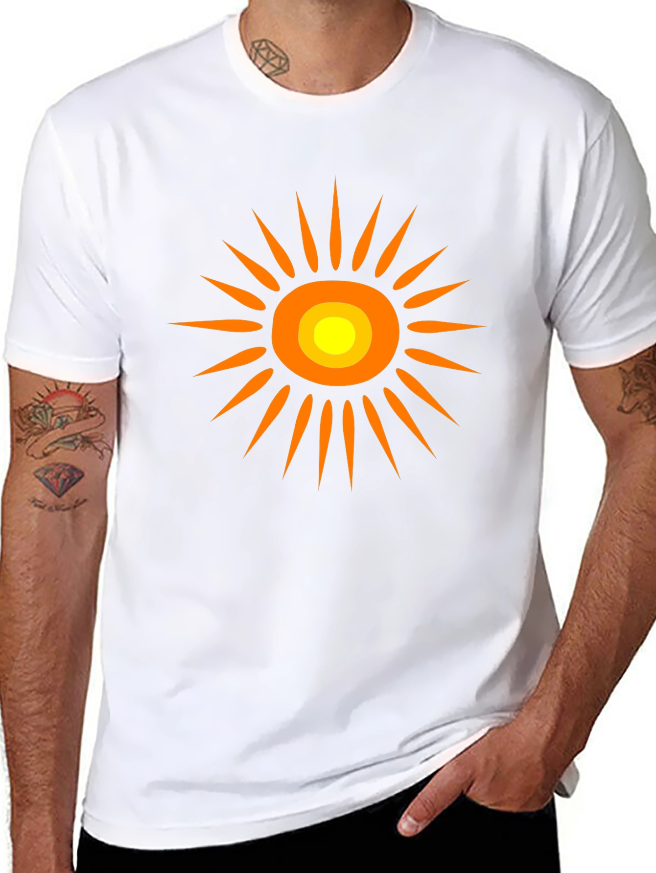 Bold Sun Graphic Tee - Black