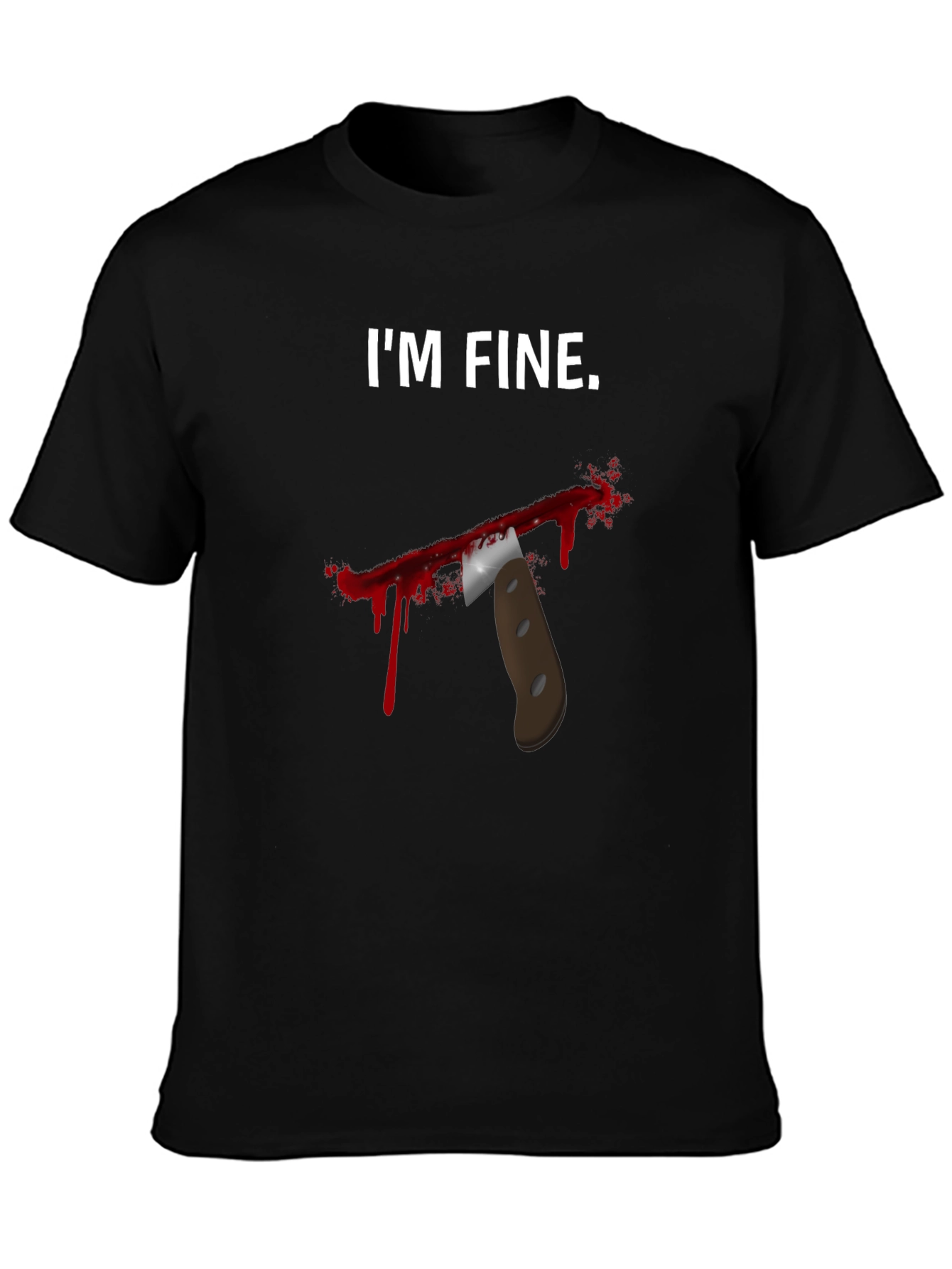 Im Fine Funny Graphic T-Shirt - Black