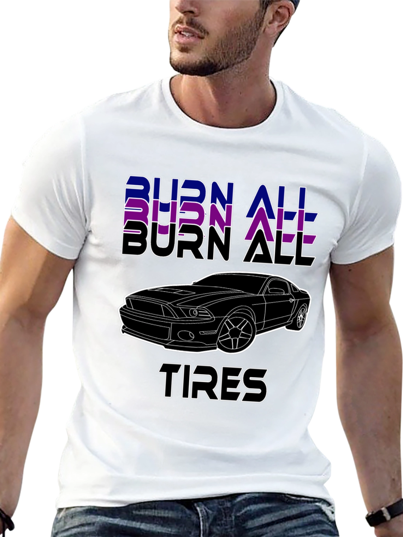 Burn All Tires Car Graphic T-Shirt