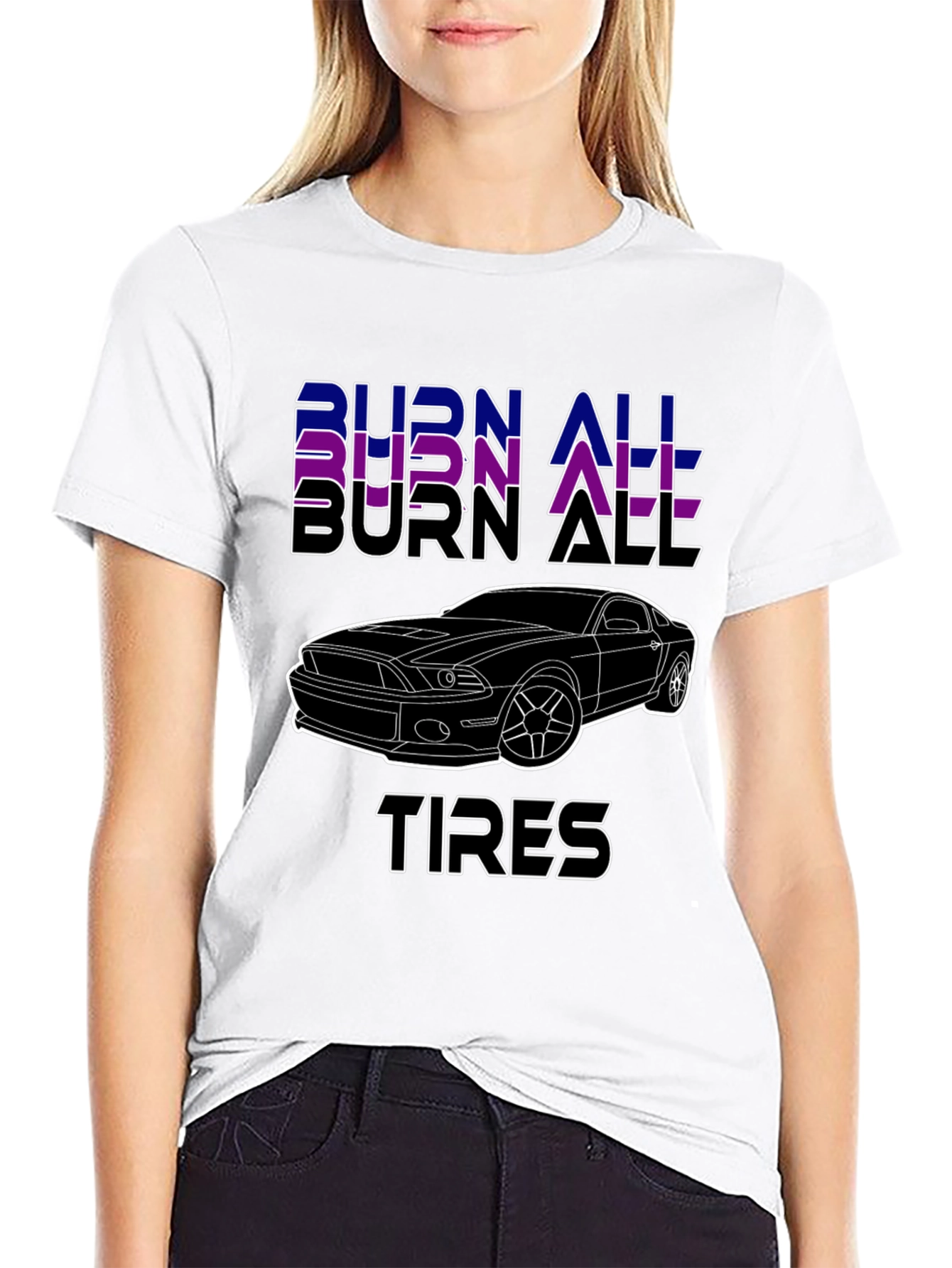 Burn All Tires Car Graphic T-Shirt