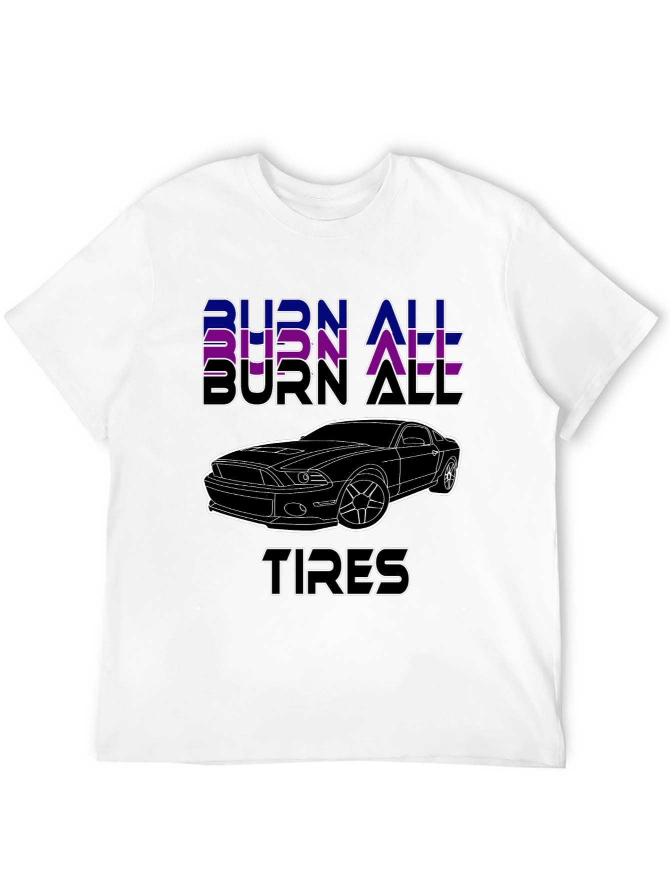 Burn All Tires Car Graphic T-Shirt