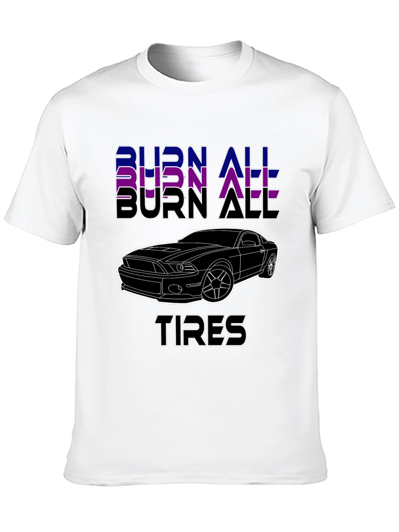 Burn All Tires Car Graphic T-Shirt