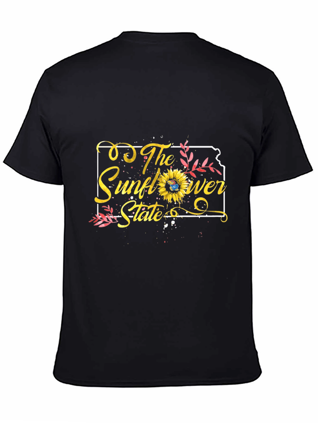 Kansas Sunflower State Black T-Shirt