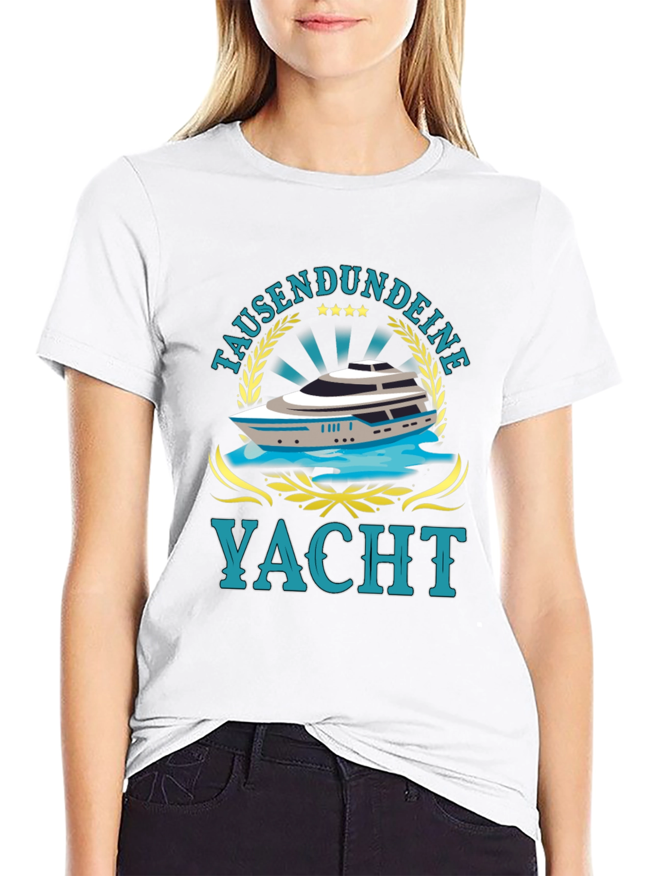 Tausendundeine Yacht Black T-Shirt - Nautical Style